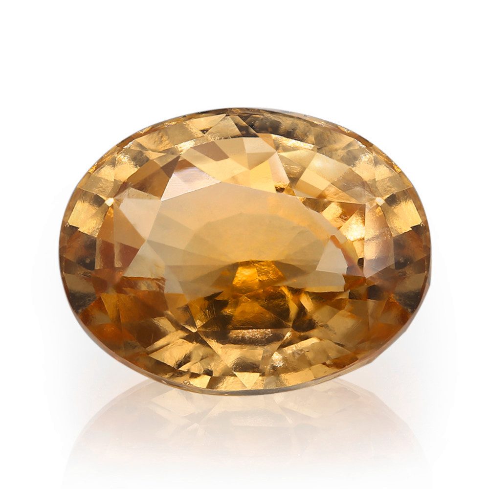 Cavill Edelstein Cavill Ring aus Sterlingsilber, 6,44 ct Grossular, Goldorange, Oval, (1-St)