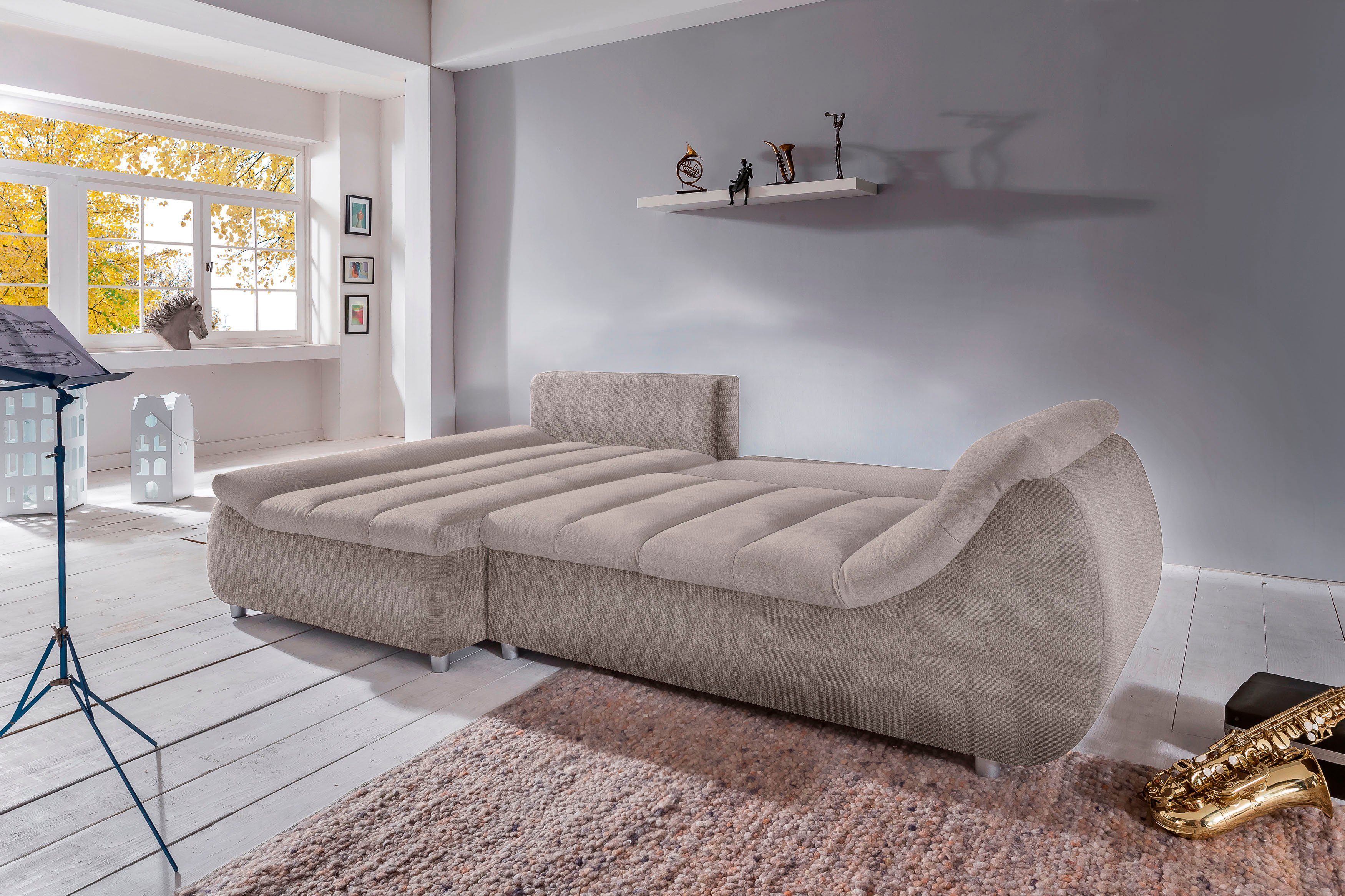 INOSIGN Ecksofa Imola, bequem, aktuelle Steppung günstig online kaufen