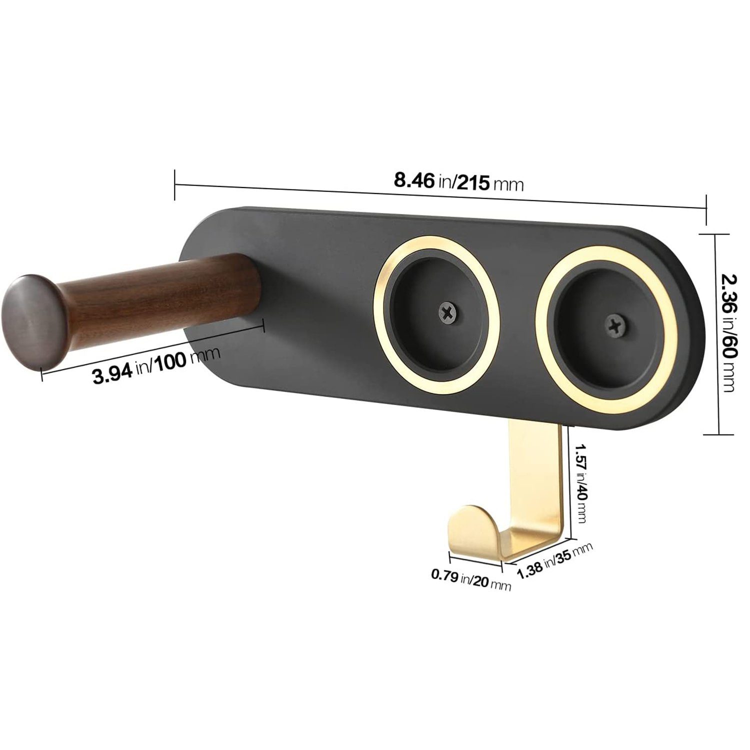 Haiaveng Haartrocknerhalter, Haartrocknerhalter, Fön Halterung Dyson (schwarz) (Wandhalterung Halterung, Fön für Wandhalterung, Supersonic, Fönhalterung