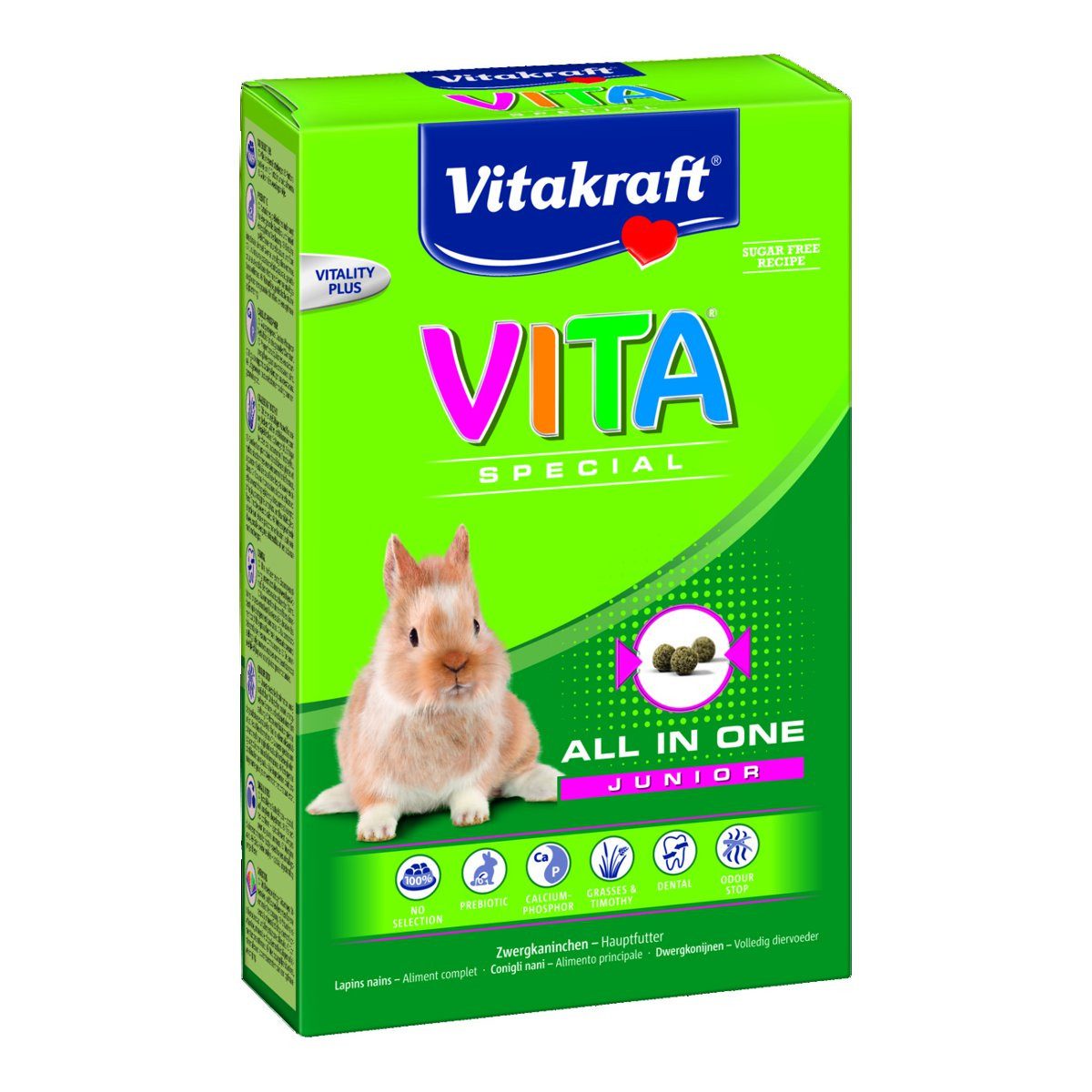 Vitakraft Vita Special Junior (Best for Kids), Zwergkaninchen, 600g, Alleinfuttermittel für: Zwergkaninchen