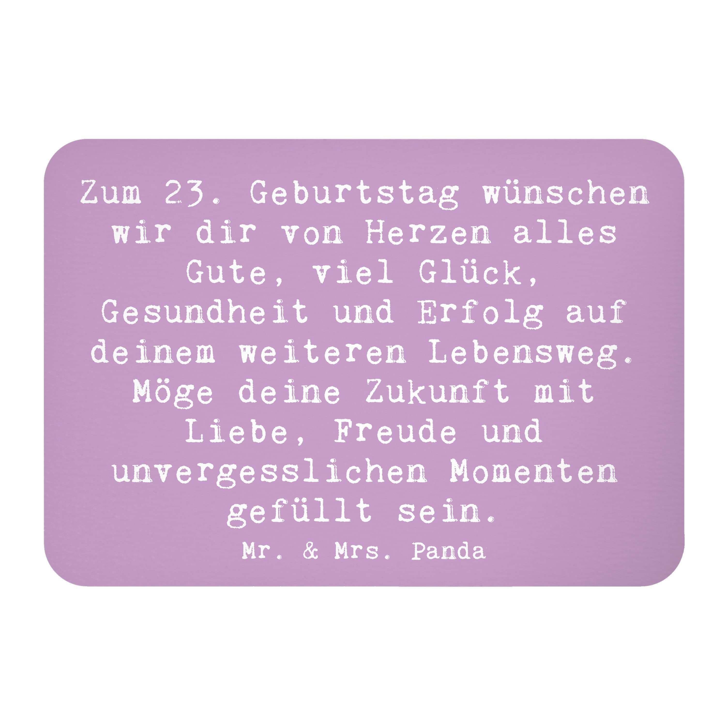 Magnet Spruch 23. Geburtstag - Lavendeltraum - Geschenk, unvergessliche Mome