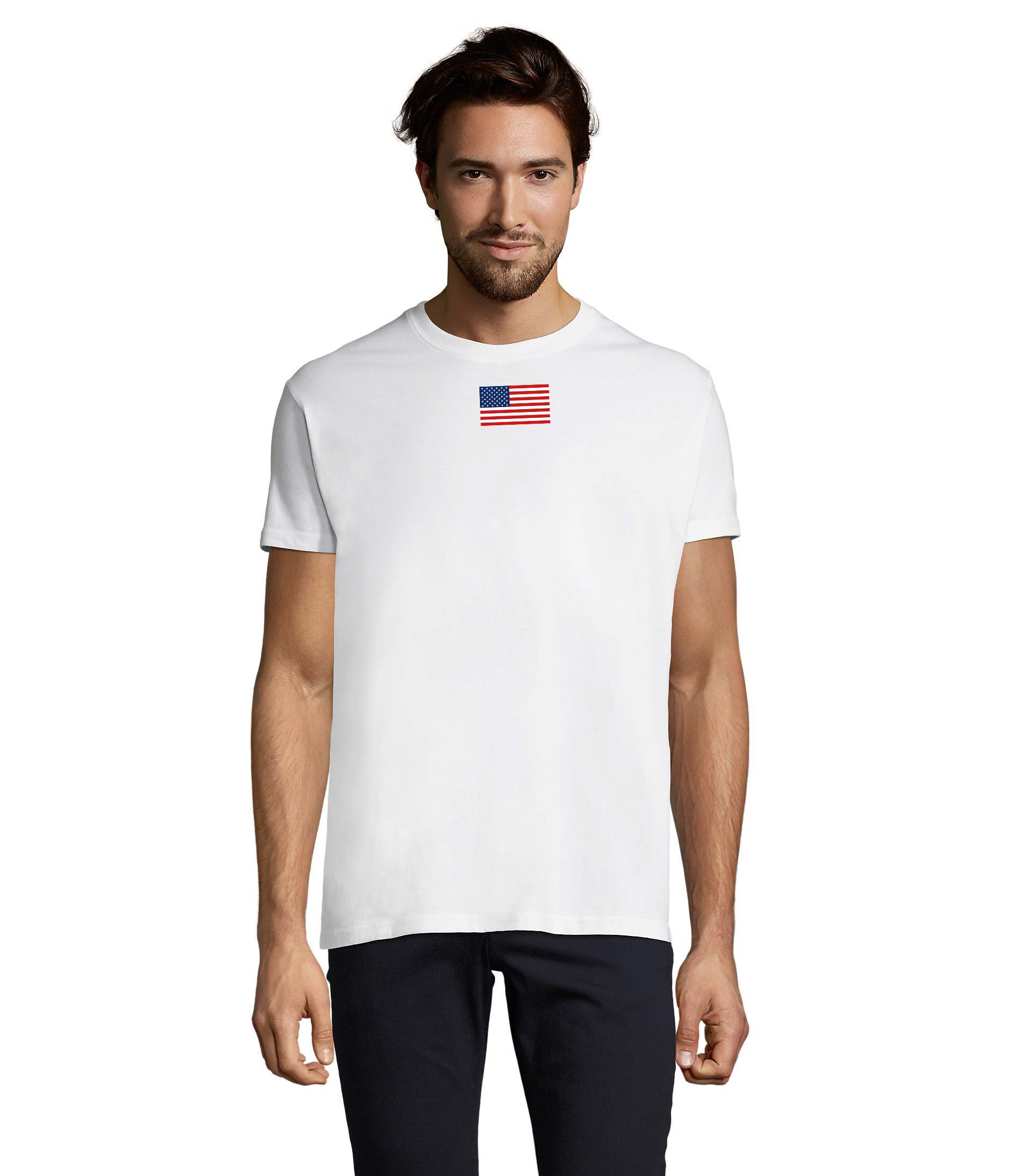 Blondie & Brownie T-Shirt Herren Nartion USA Vereinigte Staaten von Amerika Army Air Force Weiss
