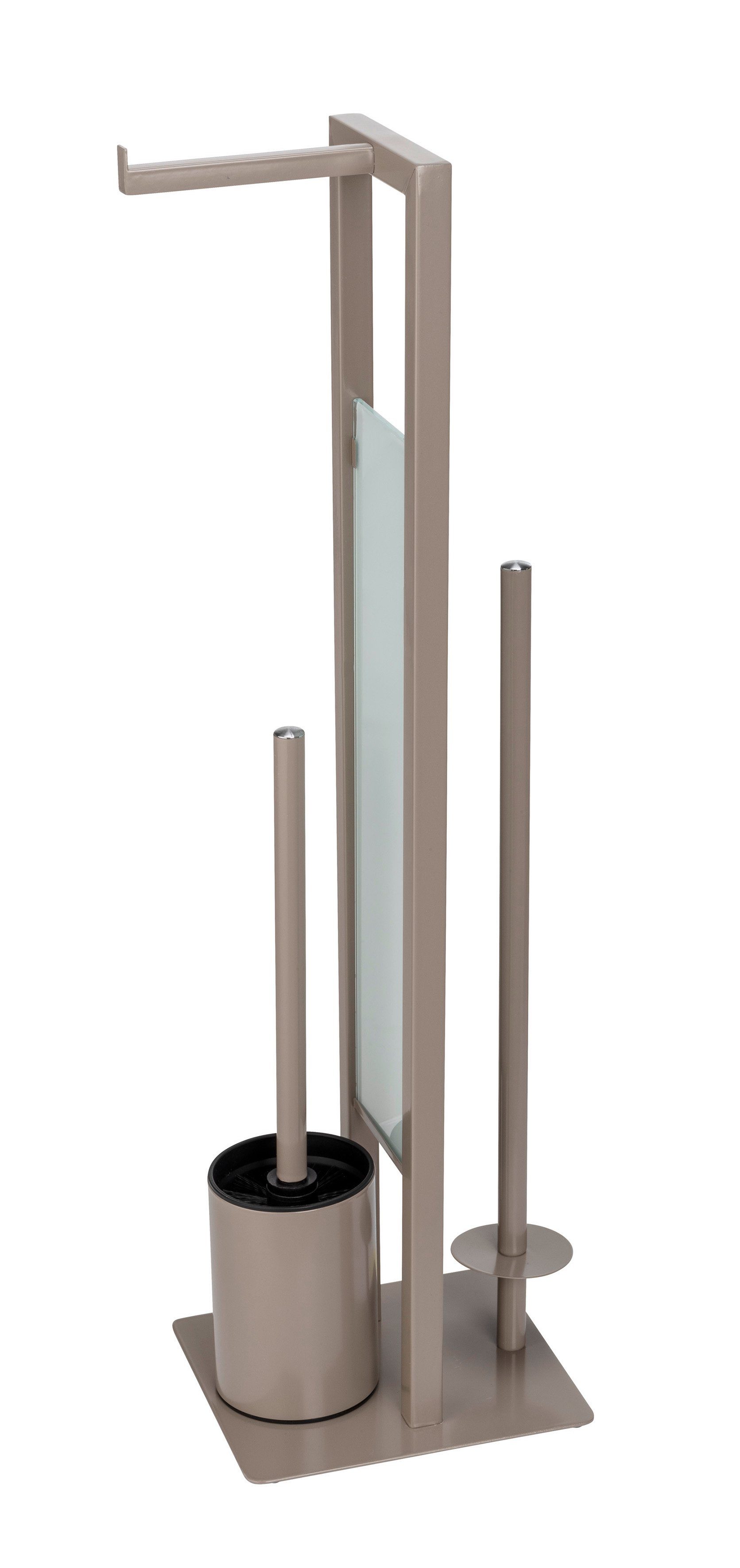 WENKO WC-Garnitur Rivalta, taupe, Platte aus Sicherheitsglas günstig online kaufen
