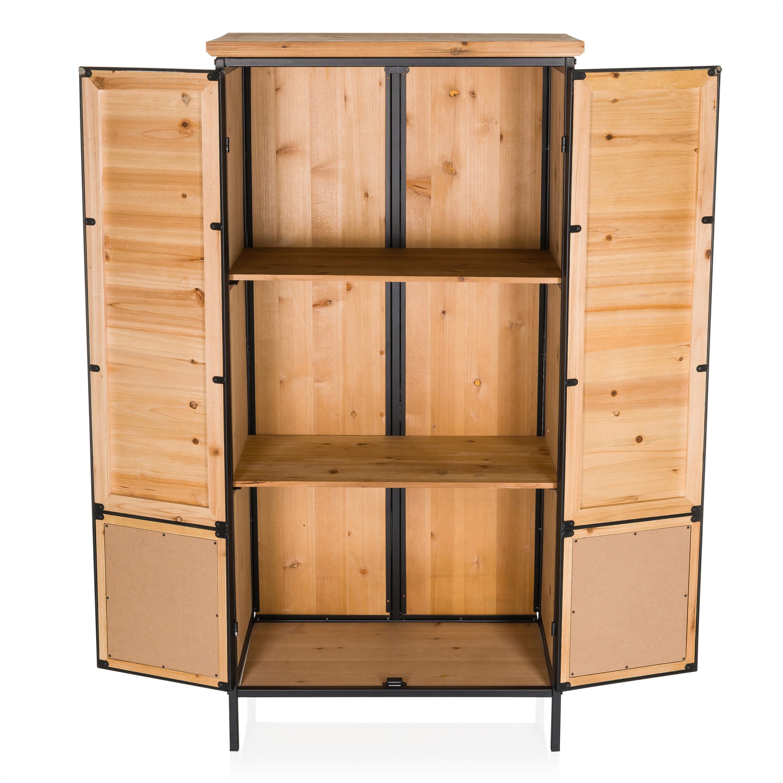 hjh LIVING Kommode CONTINENTO HIGH Sideboard H/B/T:, Highboard Schrank im Vintage-Stil mit Doppeltüre, Schubladenimitation