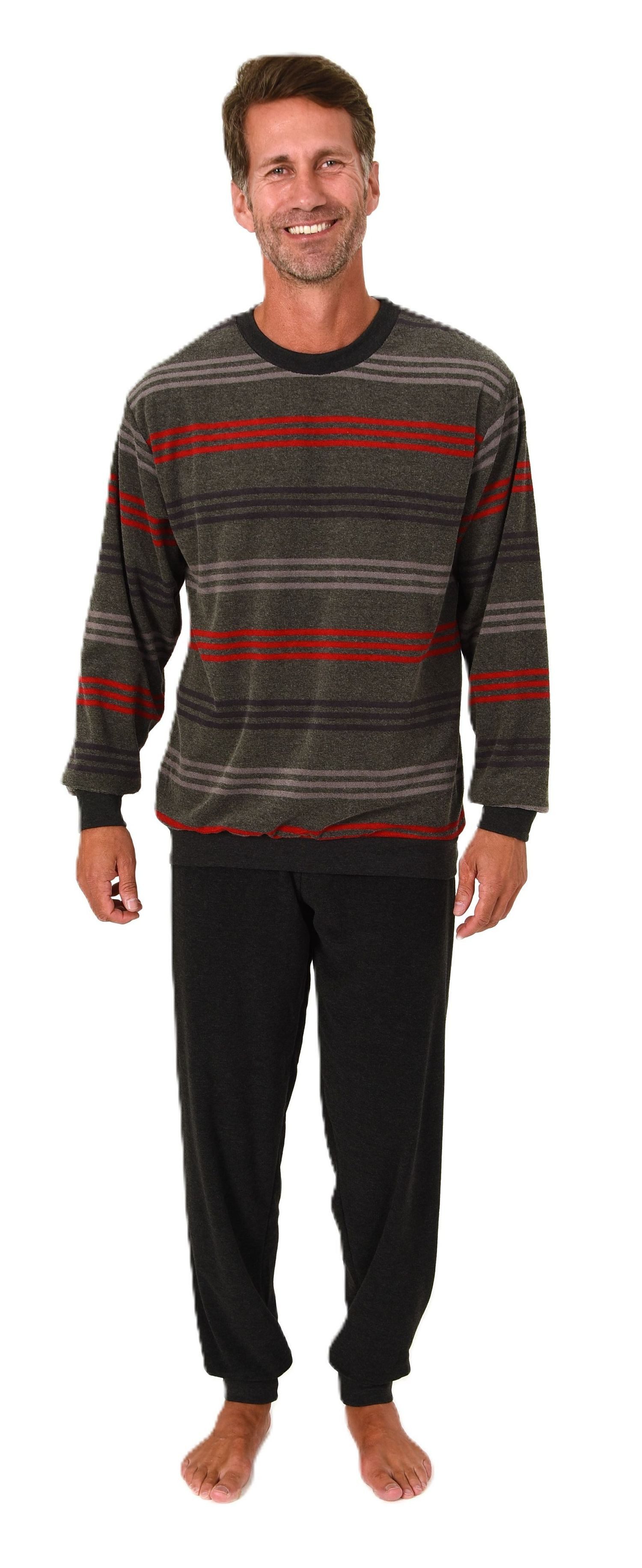 Normann Pyjama Herren Schlafanzug in Frottee günstig online kaufen