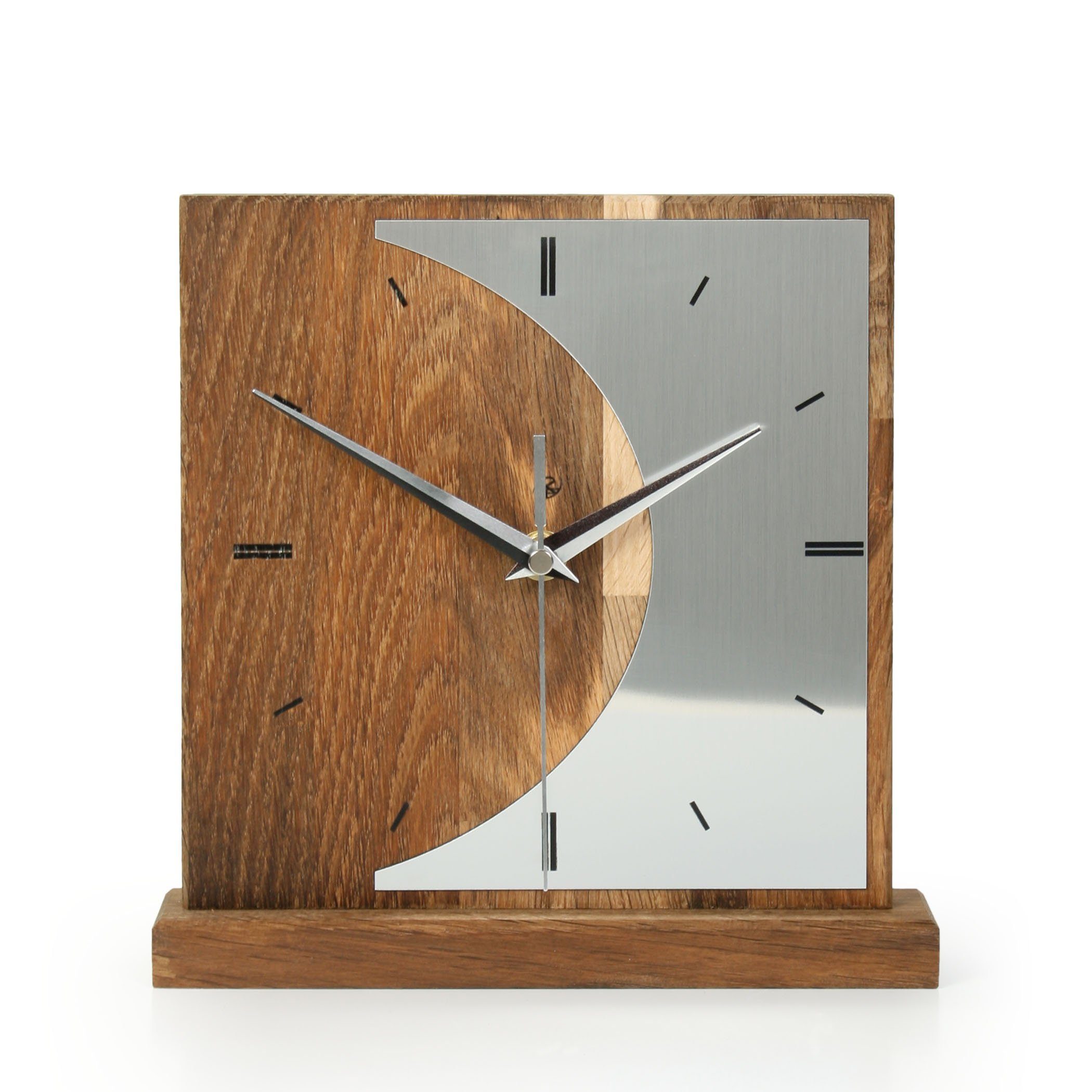 Kreative Feder Standuhr Designer-STANDUHR „Silvermoon“ aus günstig online kaufen