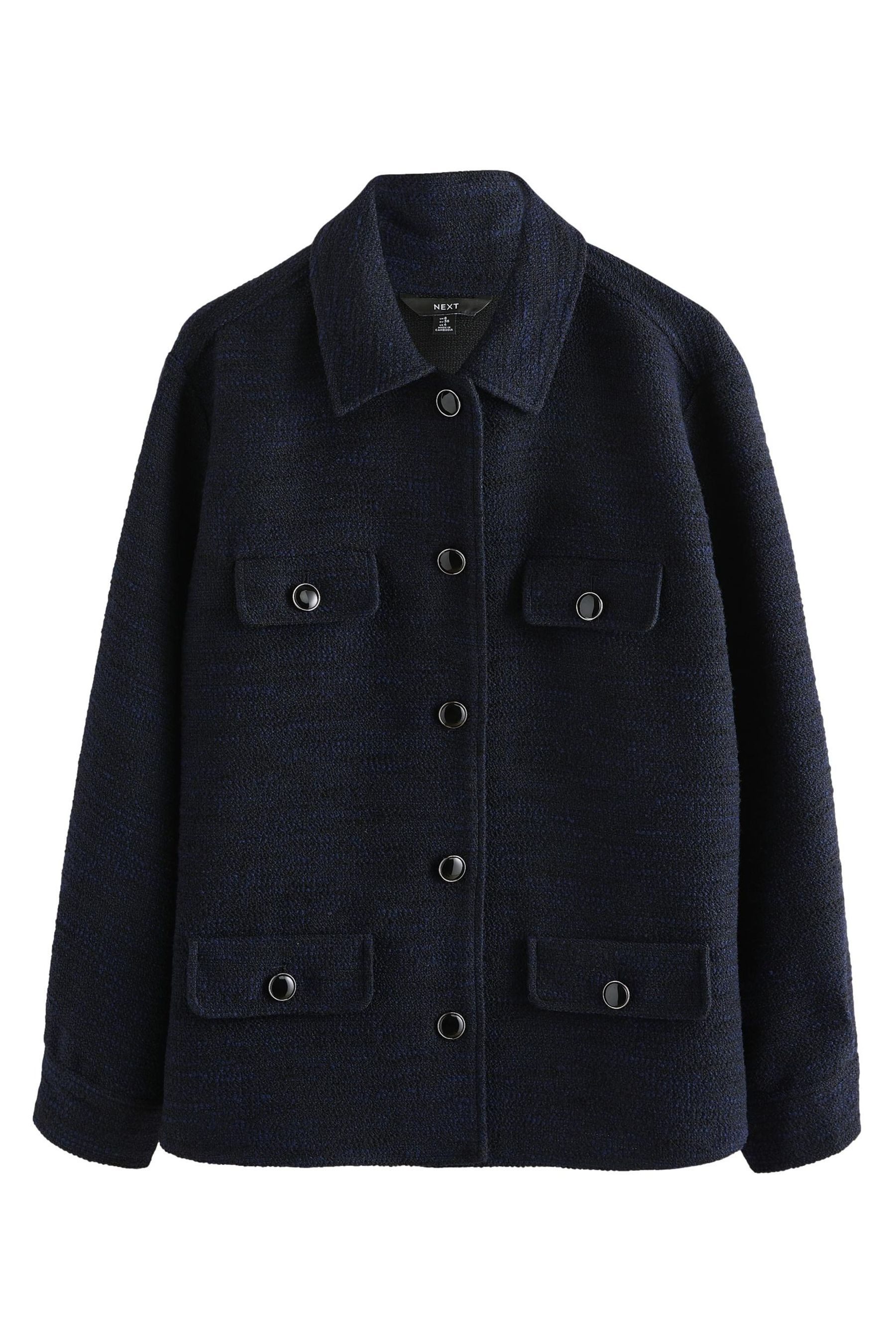 Hemdjacke Hemdjacke aus Bouclé zum Knöpfen