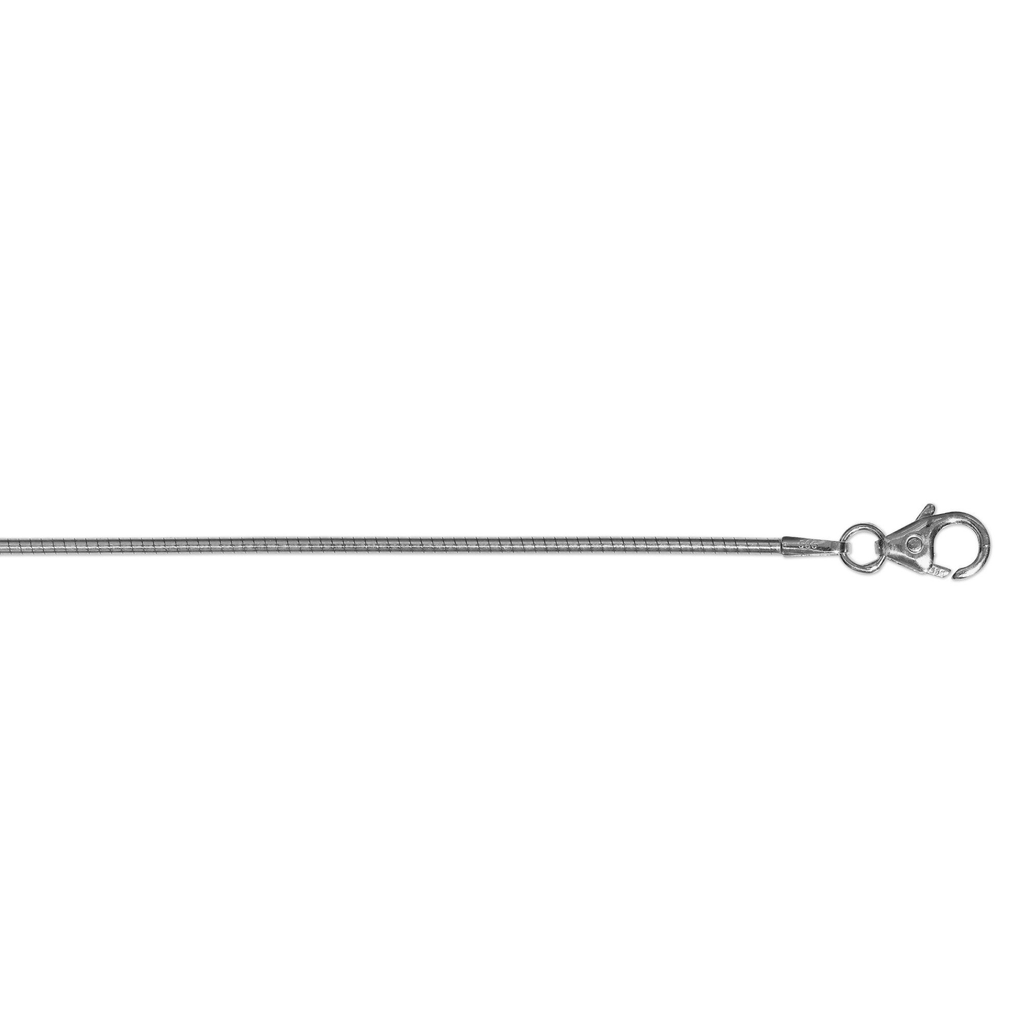 Goldkette Halskette Tonda rund Reif aus 585 Weißgold Ø 1,2 mm