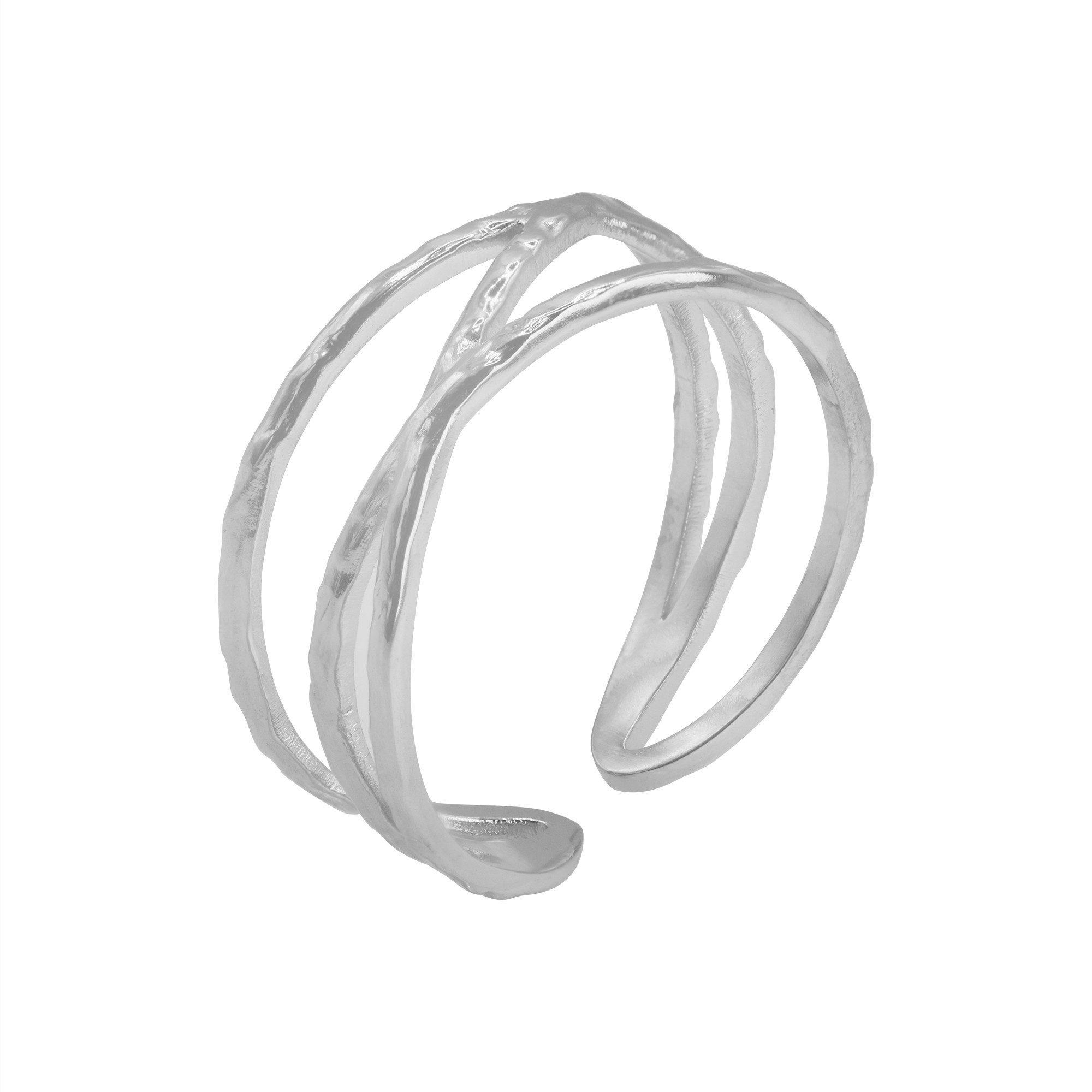 HEIDEMAN Fingerring Pompy silberfarben (Ring, 1-tlg., inkl. Geschenkverpackung), One Size Ring Frauen mehr