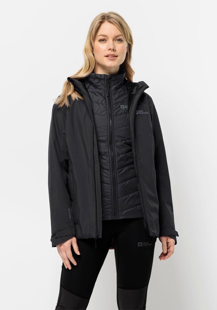 Jack Wolfskin 3-in-1-Funktionsjacke GLAABACH 3IN1 JKT W (2 teilig)