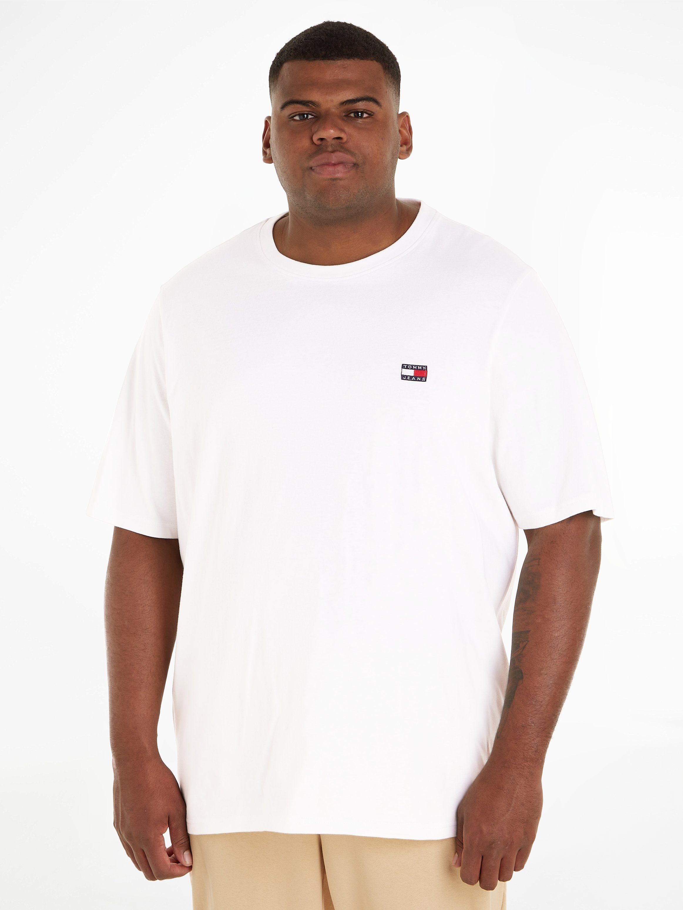 Tommy Jeans Plus T-Shirt TJM PLUS TOMMY XS BADGE TEE Ancient White | T-Shirts