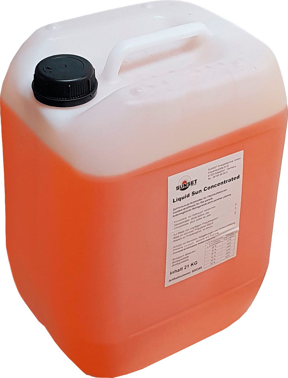 Sunset Solarflüssigkeit Solar-Frostschutzmittelkonzentrat, 21 kg, für thermische Солнечные модули
