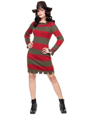 Maskworld Kostüm Freddy - Nightmare Kleid Signature Edition, Hochwertige Kleid Replika im authentischen 80er Jahre Horror Look