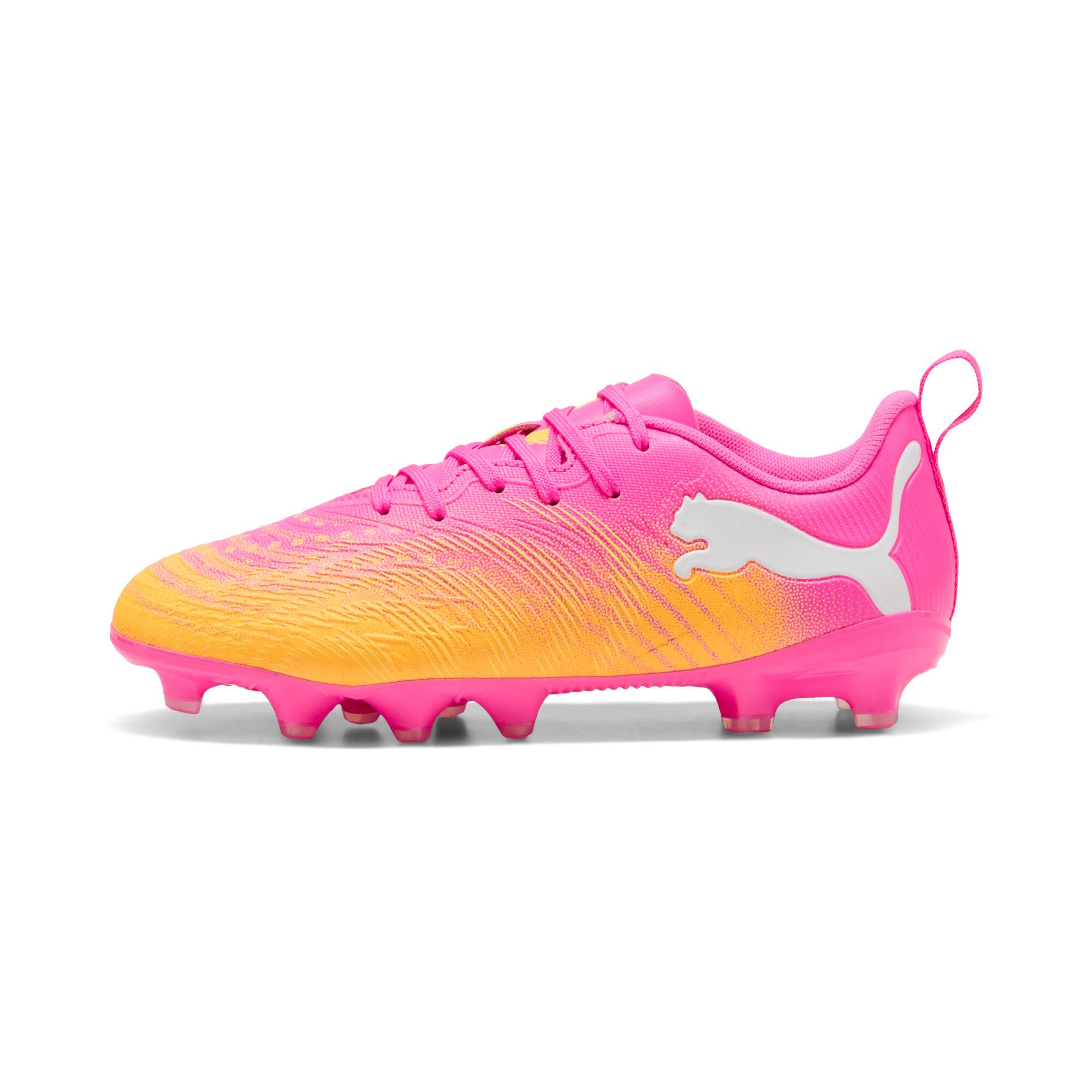 PUMA FUTURE 9 PLAY FG/AG JR Fußballschuh mit Nockensohle für Rasen- und Kunstrasenplätze, mit Schnürung