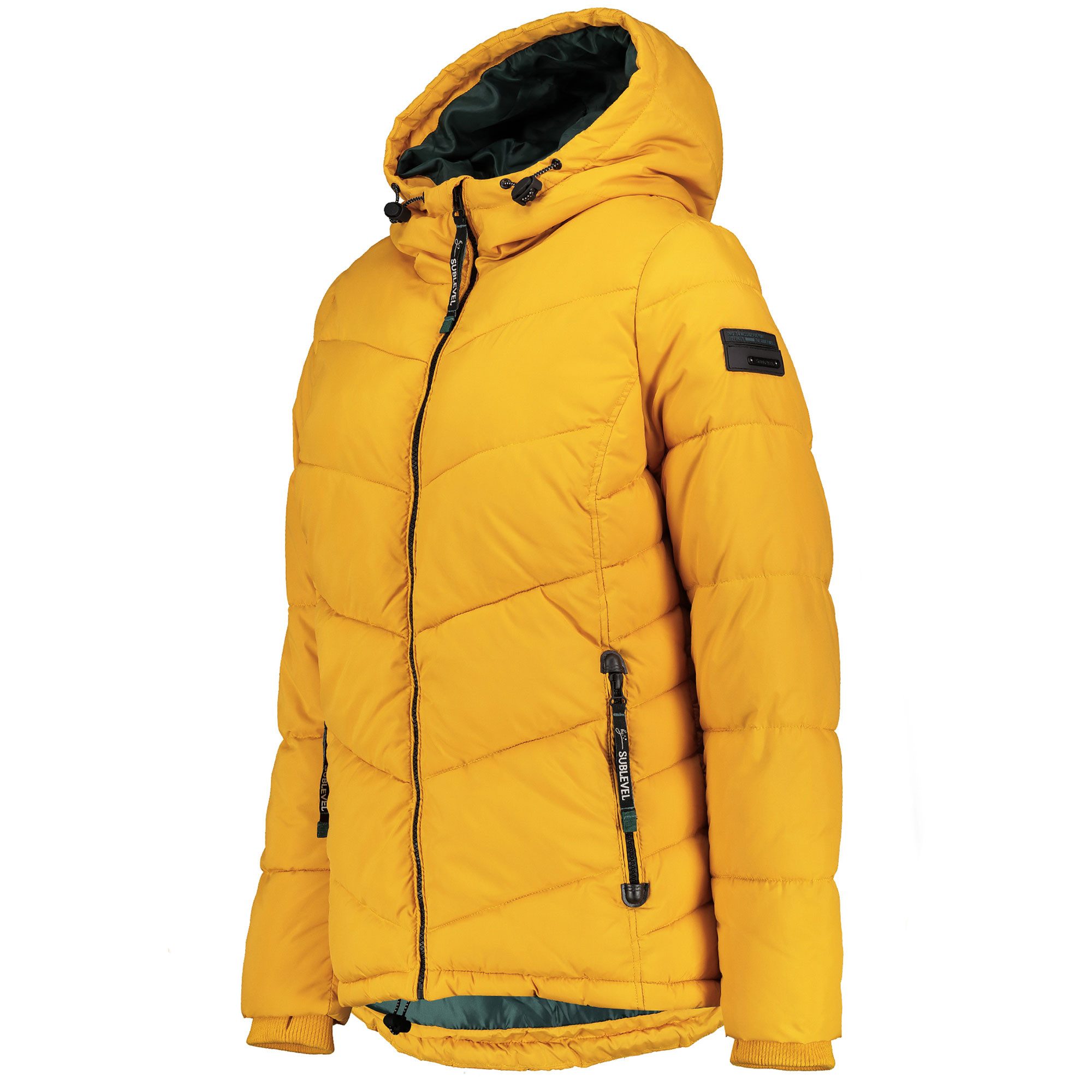 SUBLEVEL Steppjacke Damen mit Kapuze gefütterte Winter Jacke