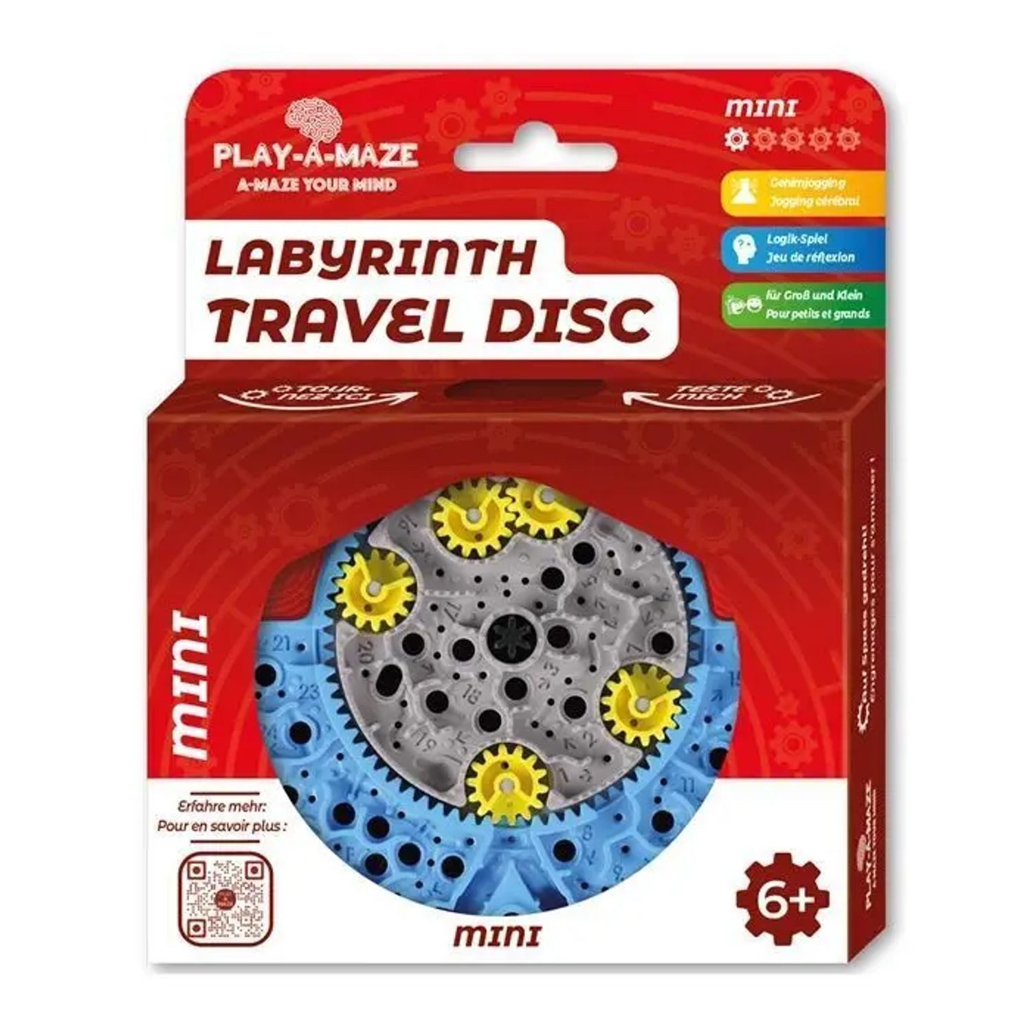 BrainBox Spiel PLAY-A-MAZE - Labyrinth Travel Disc MINI
