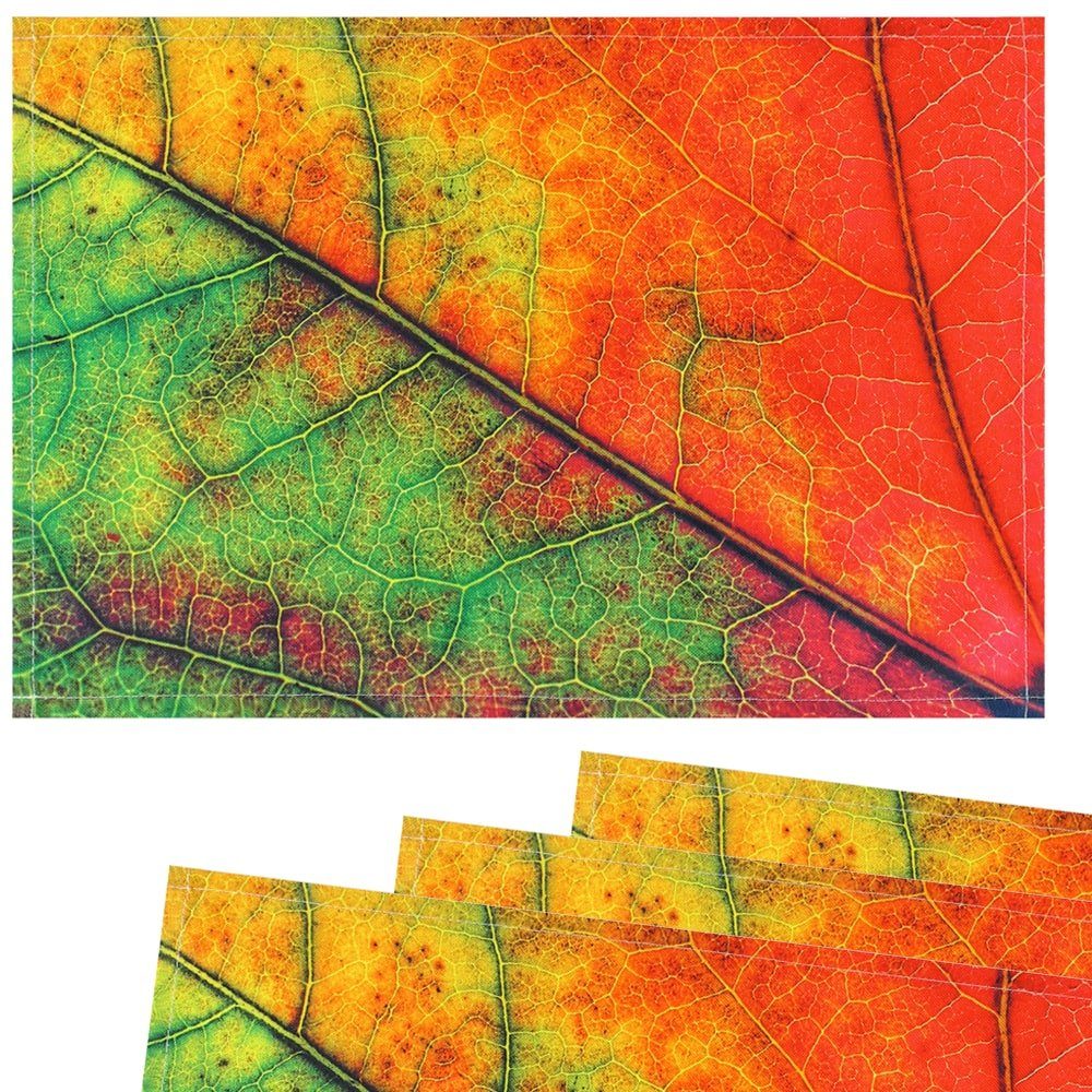 matches21 HOME & HOBBY Platzset Tischsets Platzsets Stoff CLOTH Herbstblatt günstig online kaufen