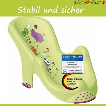 KiNDERWELT Badesitz Anatomischer Premium Babybadesitz Hippo grün Badesitz Baby