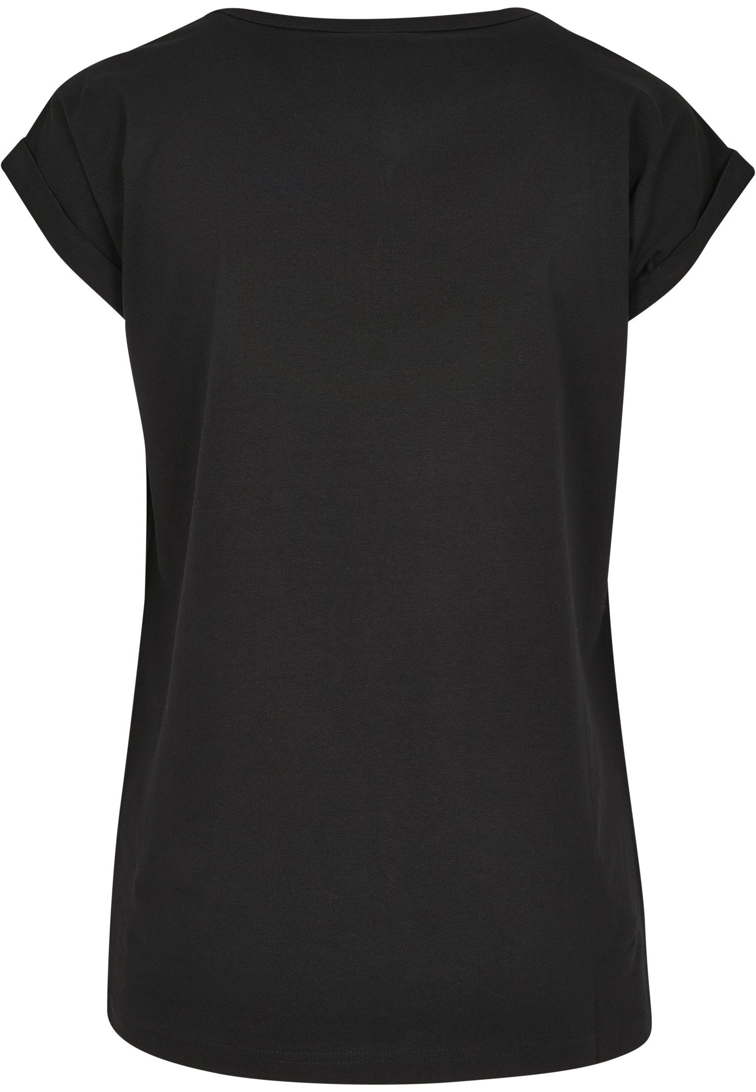 URBAN CLASSICS Kurzarmshirt Damen V-Neck Shoulder (1-tlg) Round Tee Ladies Extended