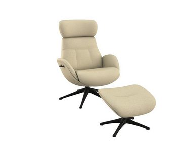 FLEXLUX Relaxsessel Relaxchairs Elegant, Premium Komfort, Rücken- & Kopfteilverstellung, drehbar, Fuß schwarz