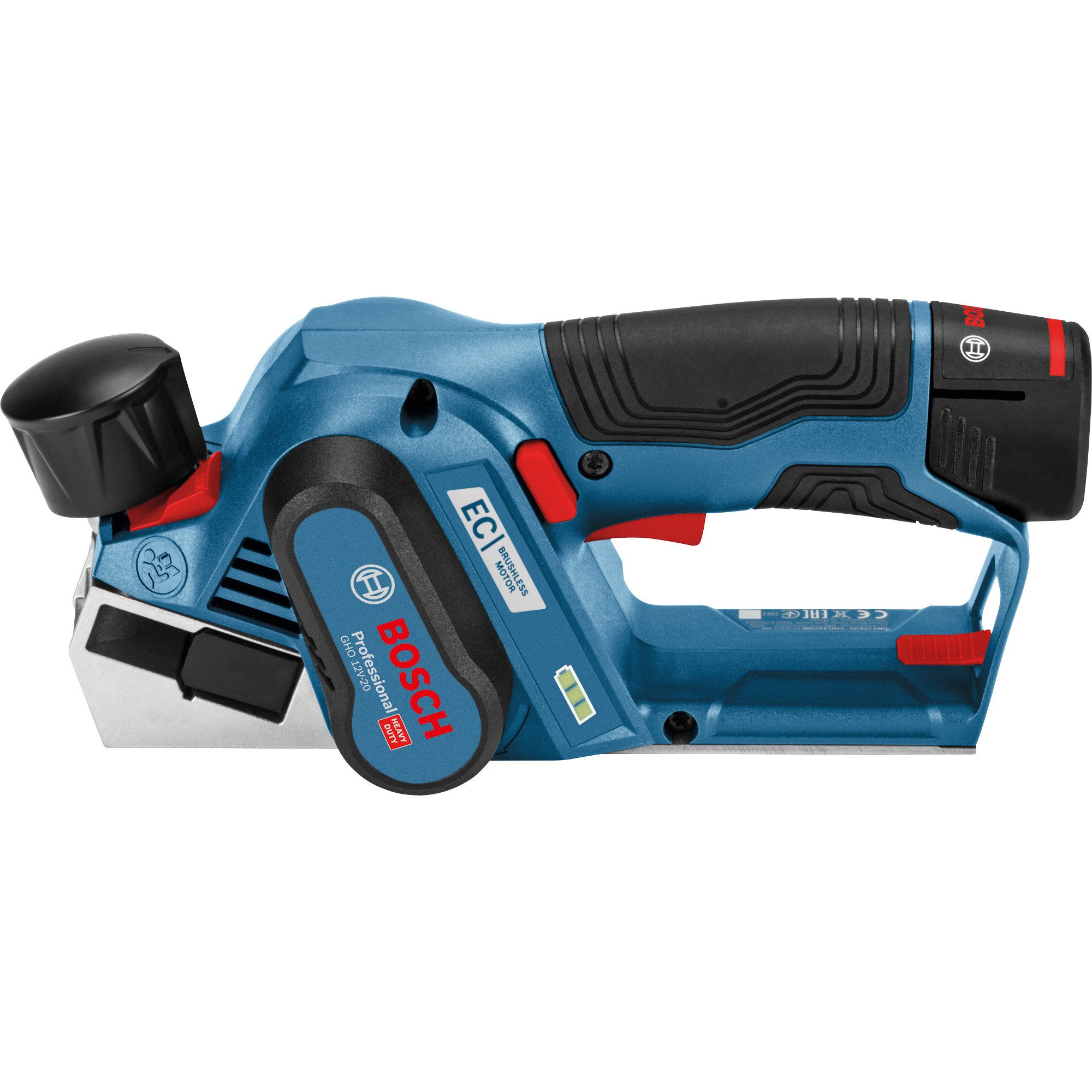 Bosch Professional Akku-Elektrohobel Bosch Professional Akku-Hobel GHO 12V-20, (2x Li-Ionen Akku 3,0Ah)