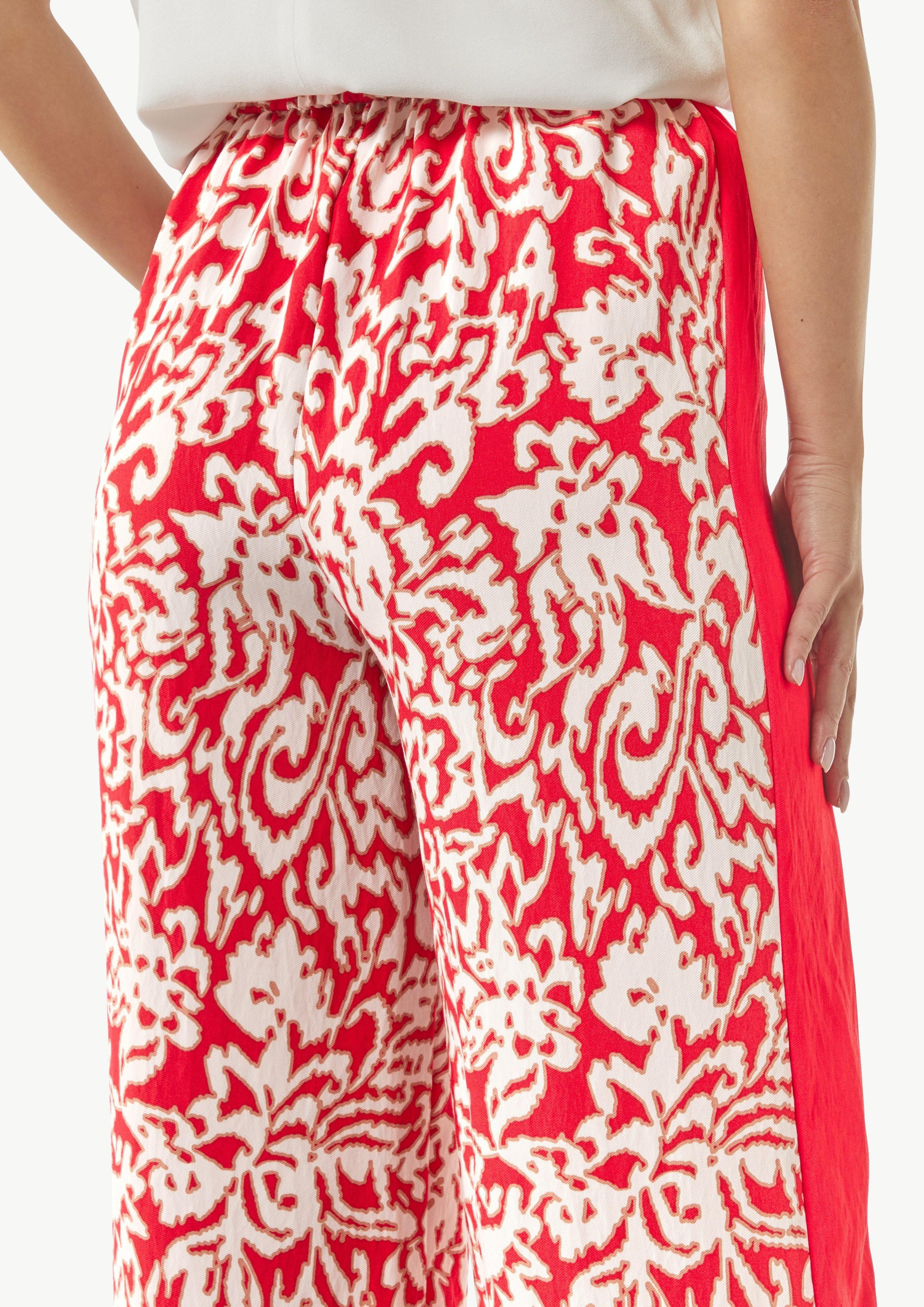 Comma Stoffhose Hose mit All-over-Print Gummizug günstig online kaufen