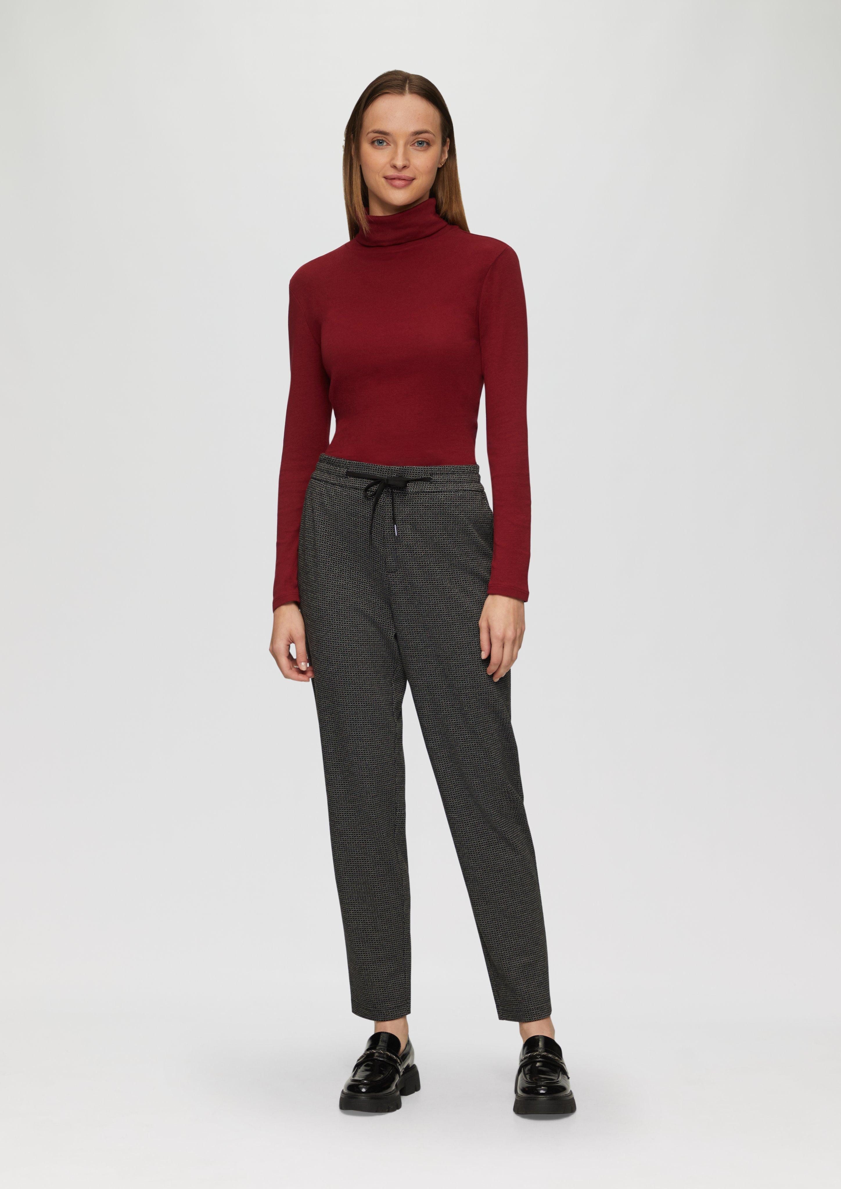 s.Oliver 7/8-Hose Elastische Jogpants mit Muster günstig online kaufen