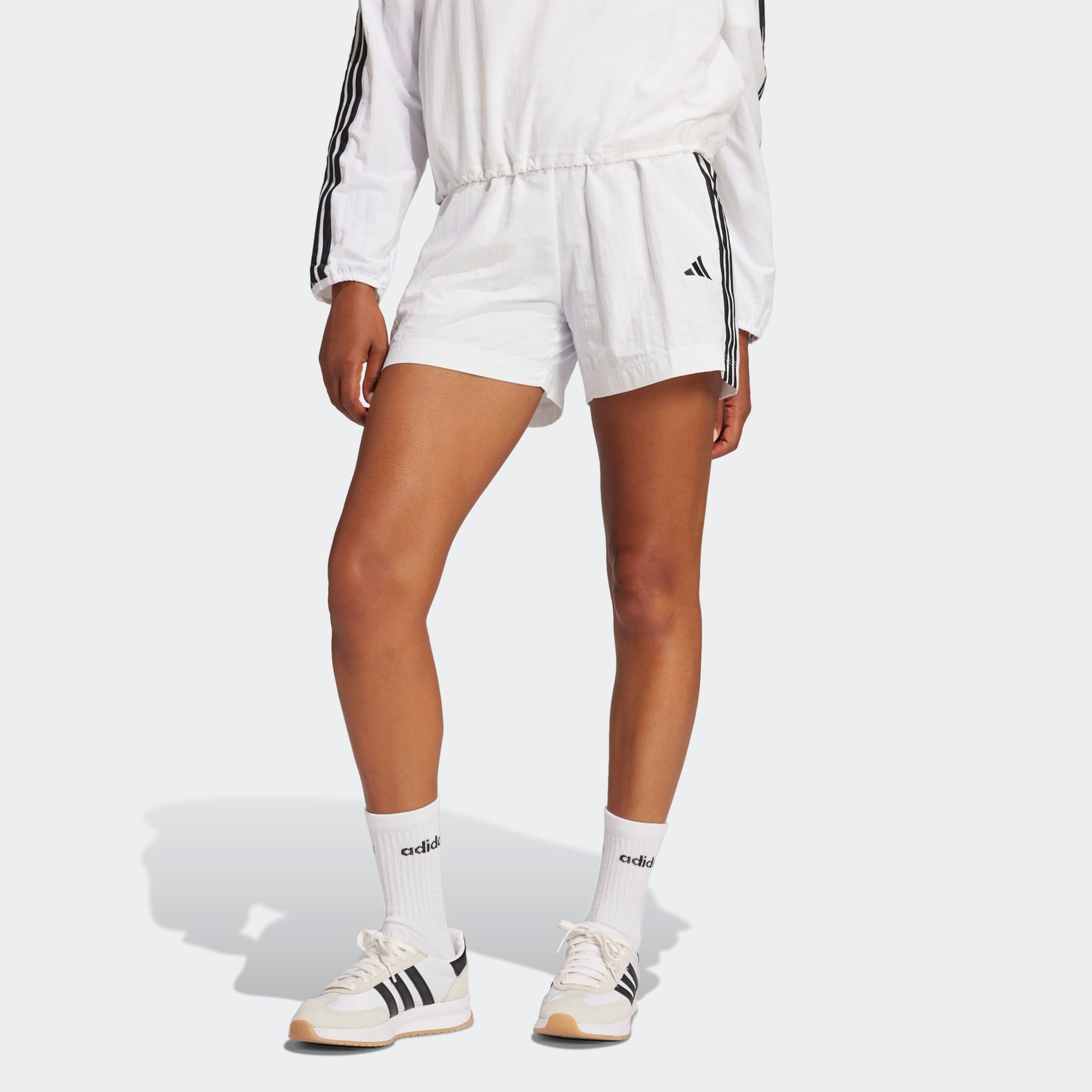 adidas Sportswear Shorts W 3S WV SHO (1-tlg) für Sport, aus Polyamid, mit G günstig online kaufen