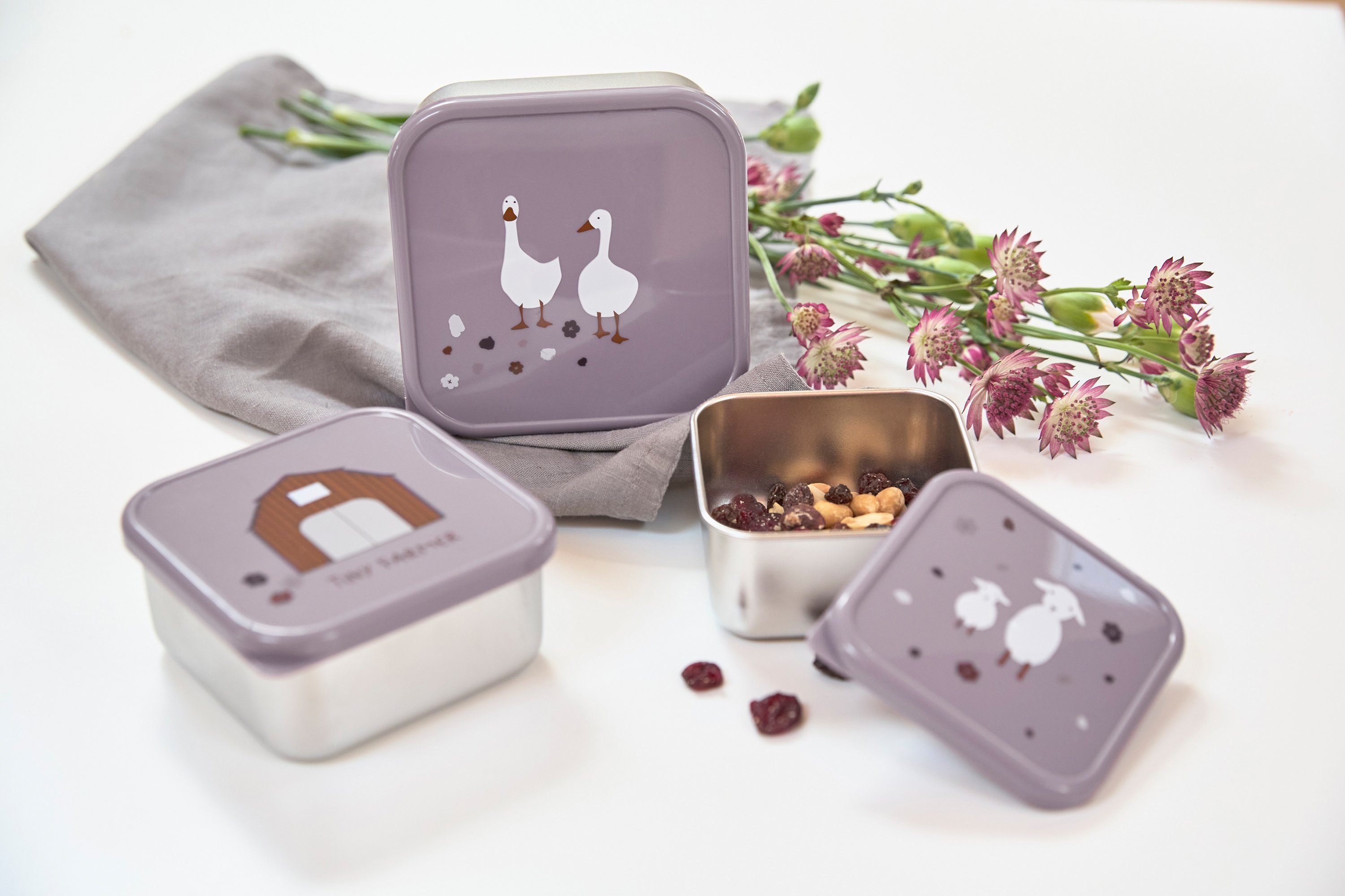 LÄSSIG Lunchbox Tiny Farmer, Edelstahl, Polyprophylen (PP), (3-tlg)