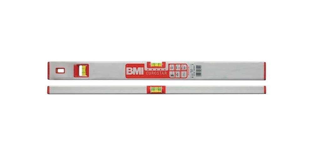 BMI Wasserwaage Wasserwaage EUROSTAR 690 E 120 cm Aluminium silber ± 0,5mm/m