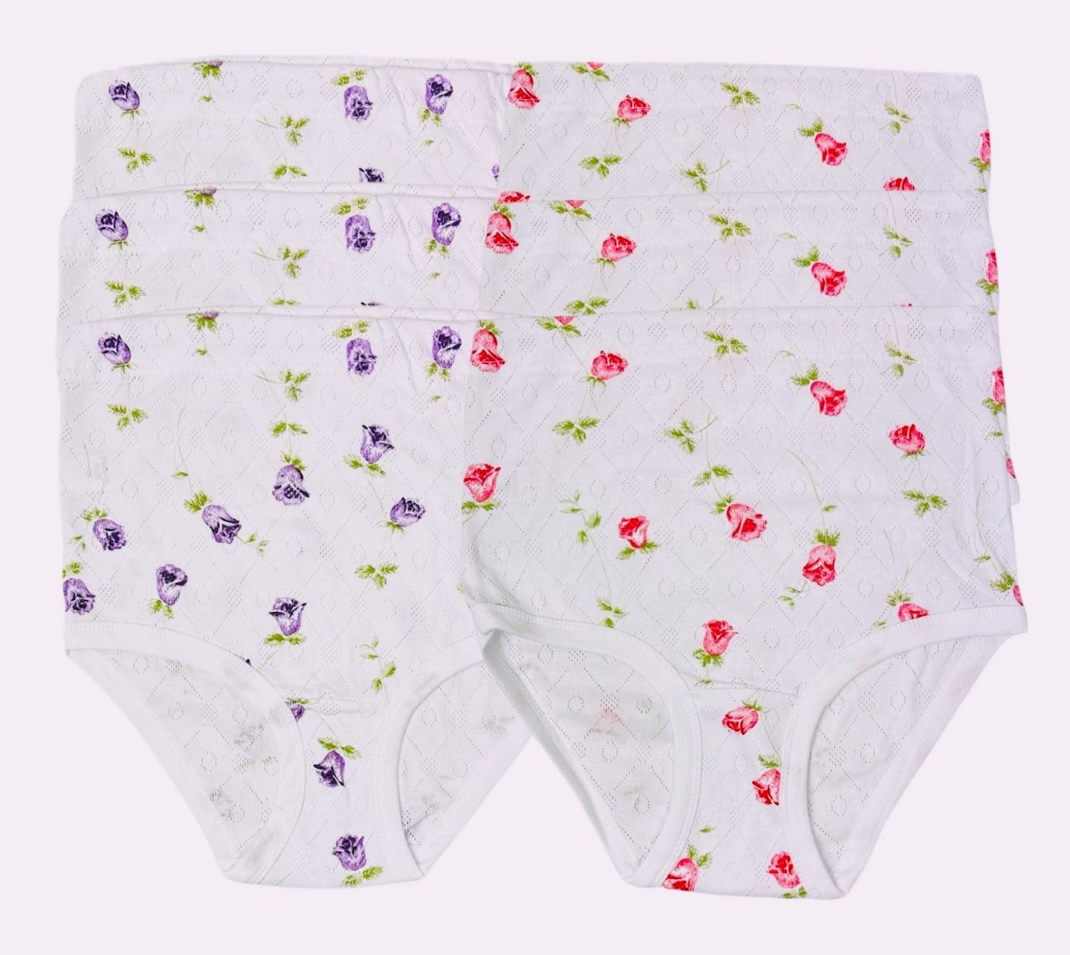 Taillenslip Damen Jaquardslip bunt 6er Pack, 100% Baumwolle, kochfest