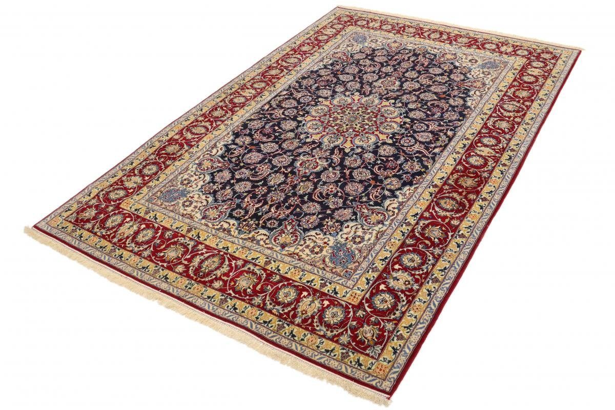 6 Trading, Höhe: Orientteppich, Seidenkette rechteckig, Orientteppich Isfahan Handgeknüpfter Nain 209x317 mm