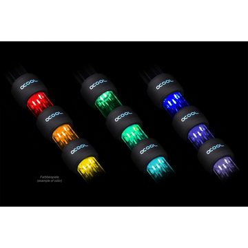 AlphaCool Wasserkühlung Aurora HardTube LED Ring 13mm Deep Black - RGB