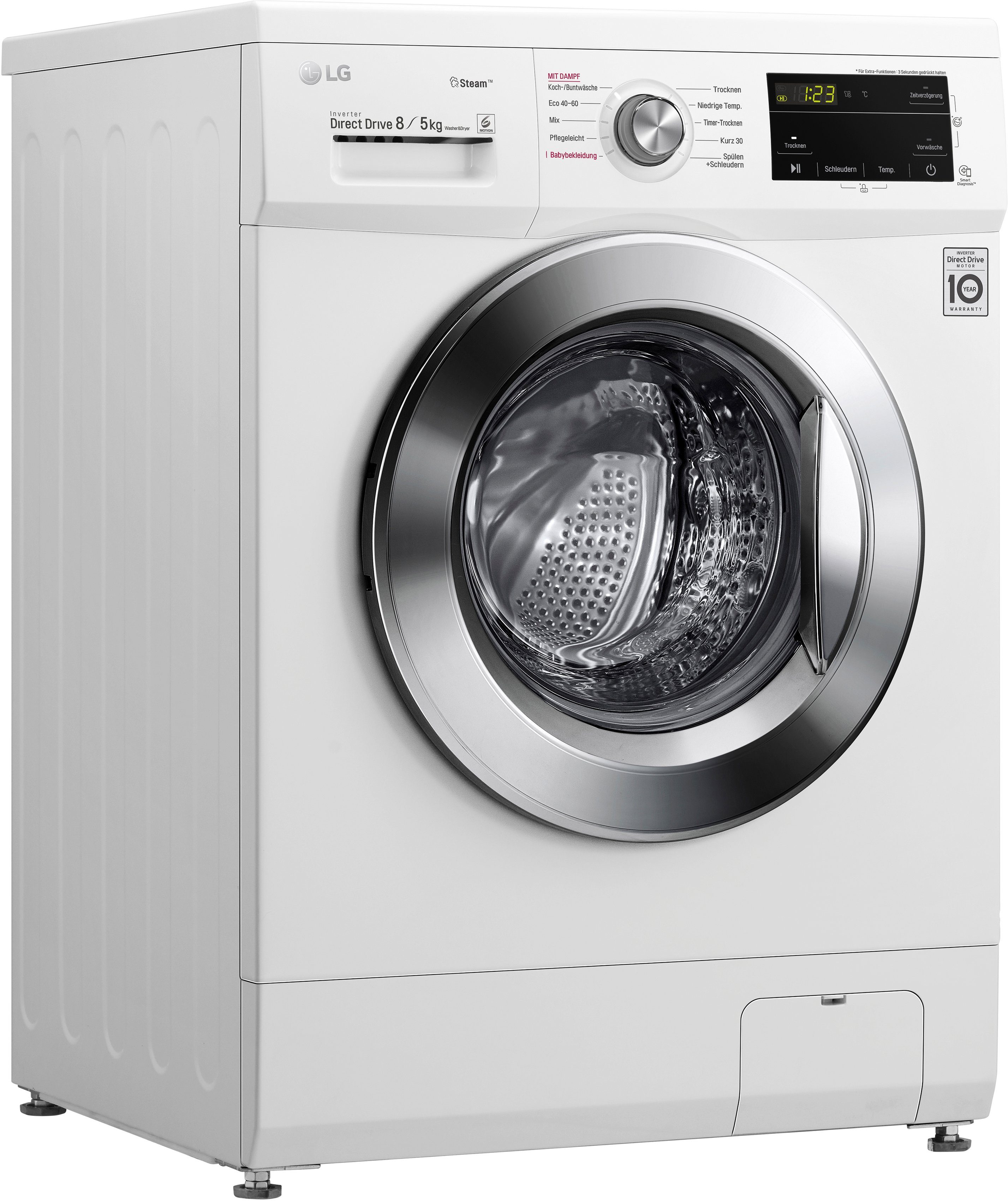 LG Waschtrockner F14G6TDM2NE, 8 kg, 5 kg, 1400 U/min, Steam:  Tiefenreinigung mit Dampf