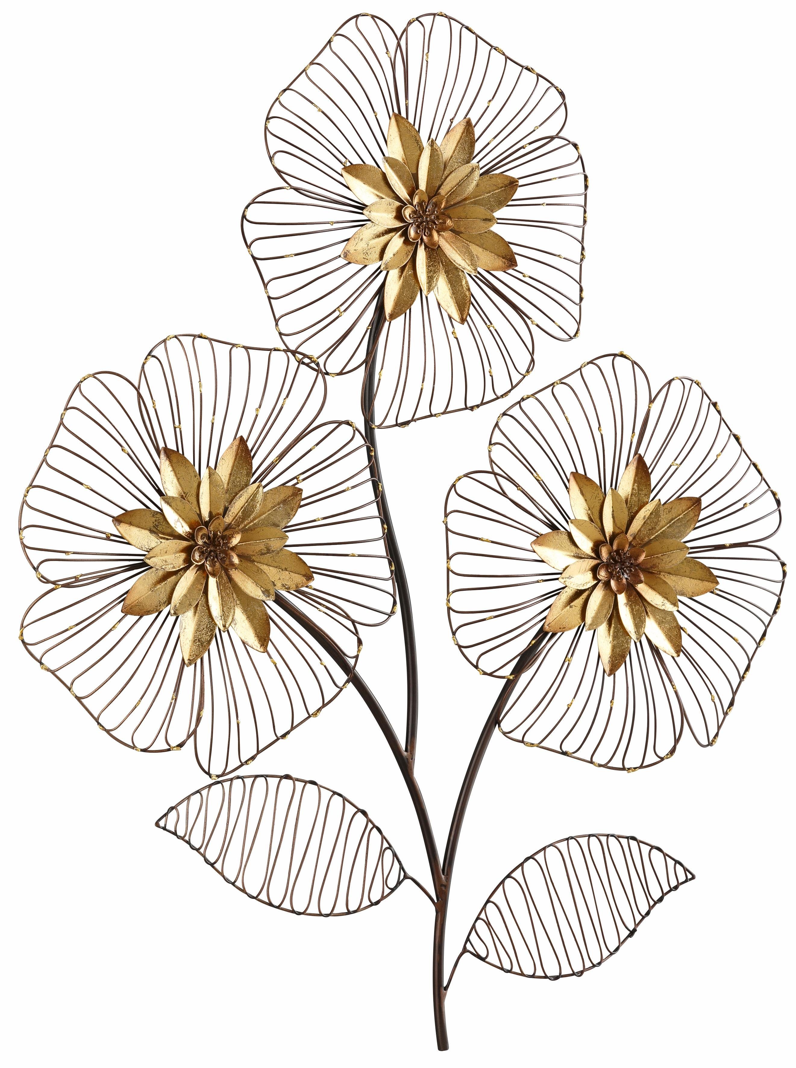 Wanddekoobjekt Wanddeko Blumenbouquet
