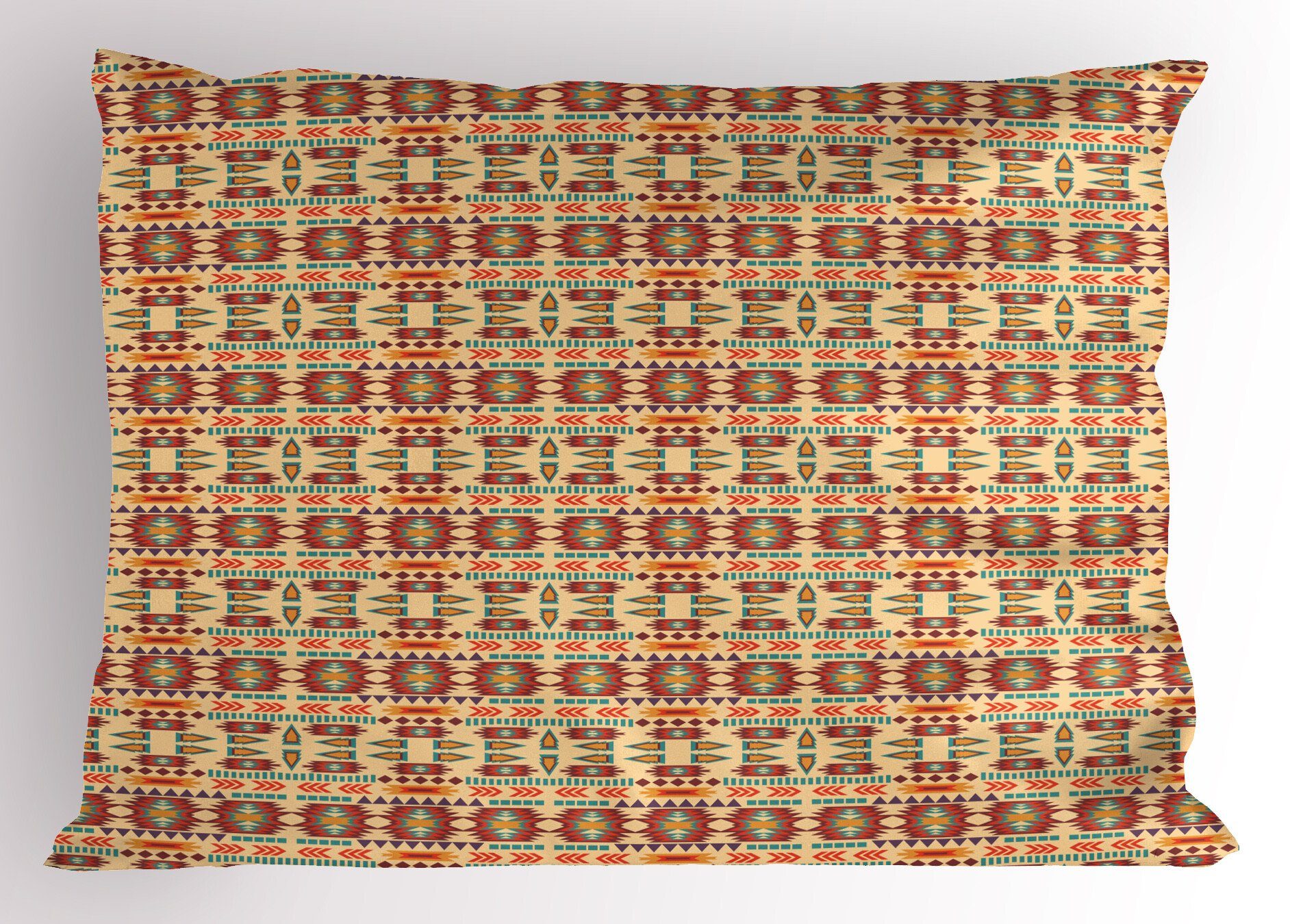 Kissenbezüge Dekorativer Standard King Size Gedruckter Kissenbezug, Abakuhaus (1 Stück), Stammes Traditionelle Geometrisches Motiv