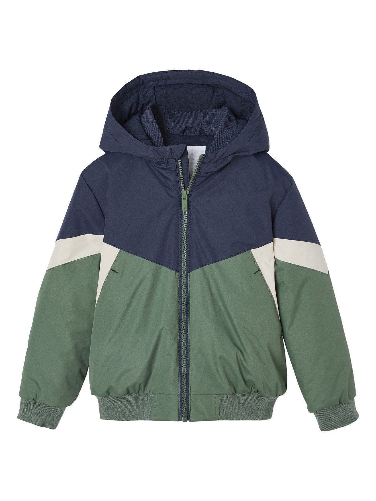 vertbaudet Parka Jungen Windjacke, Wattierung Recycling-Polyester