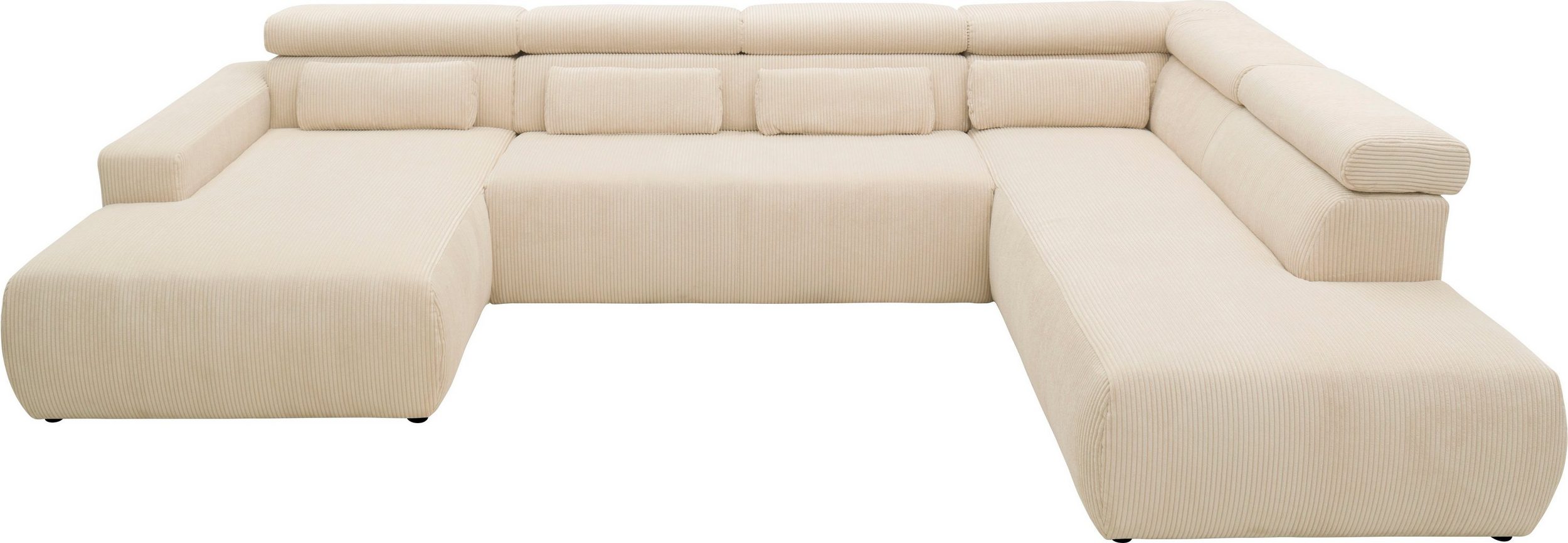 DOMO COLLECTION Wohnlandschaft BRANDON, Cord, creme