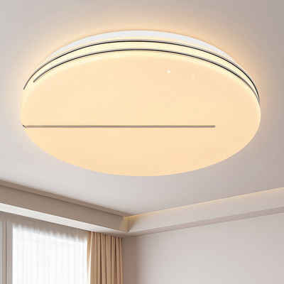 ZMH LED Deckenleuchte Deckenbeleuchtung Sternenhimmel Küchenlampe Warmweiß, LED fest integriert, 3000k, Einfache Installation, Flimmerfrei