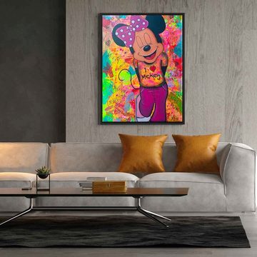 DOTCOMCANVAS® Leinwandbild Minni Loves Mickey, Leinwandbild Minni Loves Mickey Mouse Micky Maus Pop Art comic