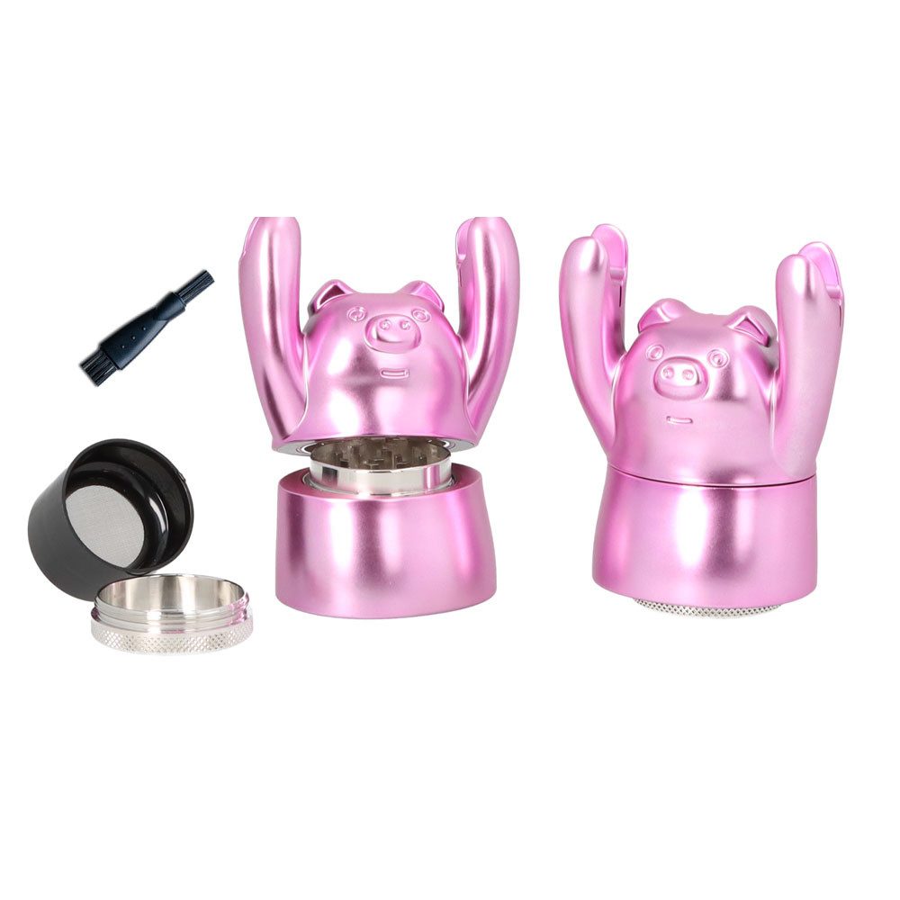 Coumo Kräutermühle Grinder Crusher, Handyhalter, Glücksdesign, Metall, Gewürzmühle