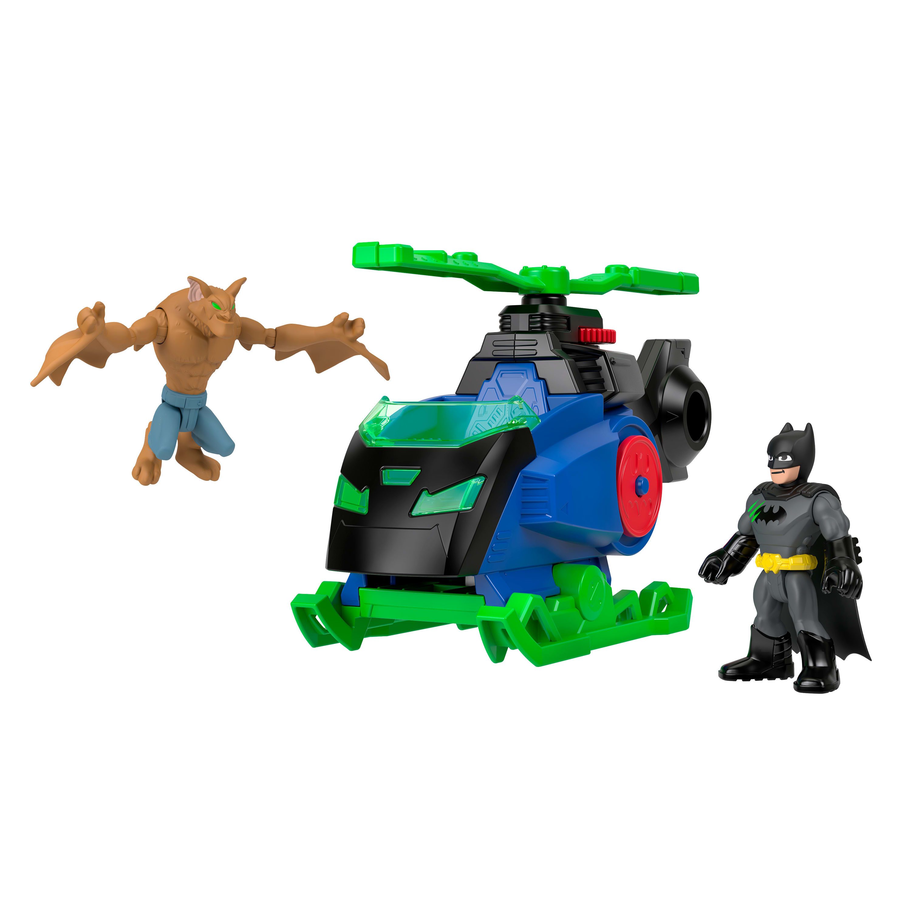 Mattel® Spielzeug-Hubschrauber Imaginext DC Super Friends Batman Helicopter, inklusive 2 Figuren