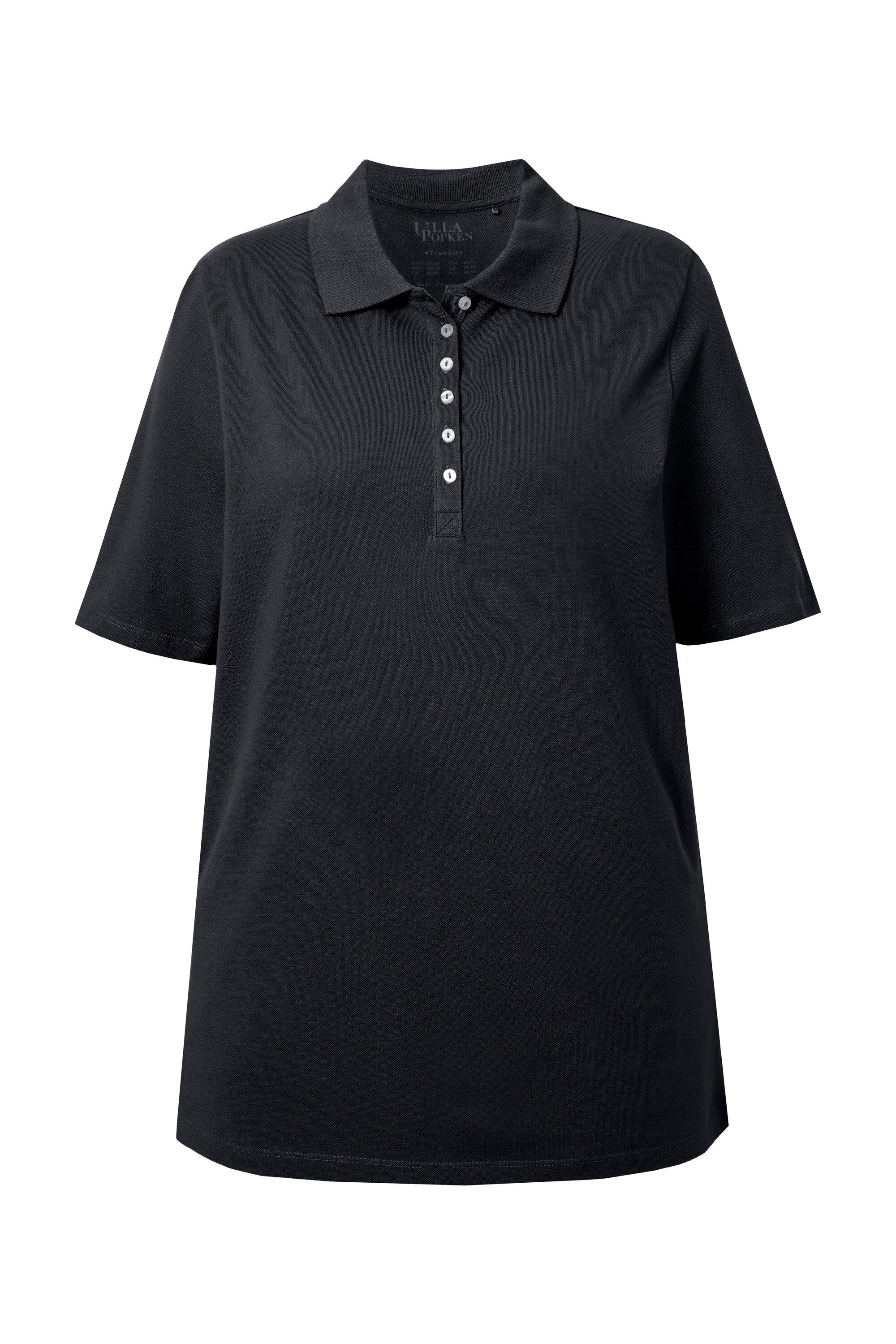 Ulla Popken T-Shirt Poloshirt Piqué Polokragen günstig online kaufen