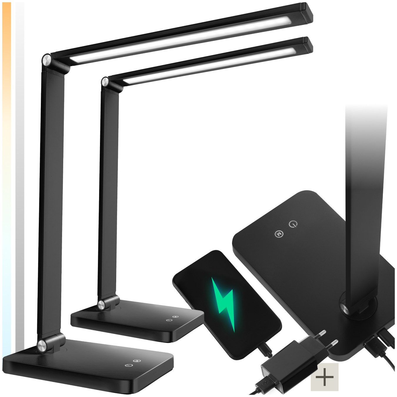 tectake Schreibtischlampe Novaly, Dimmbar, nicht relevant, günstig online kaufen