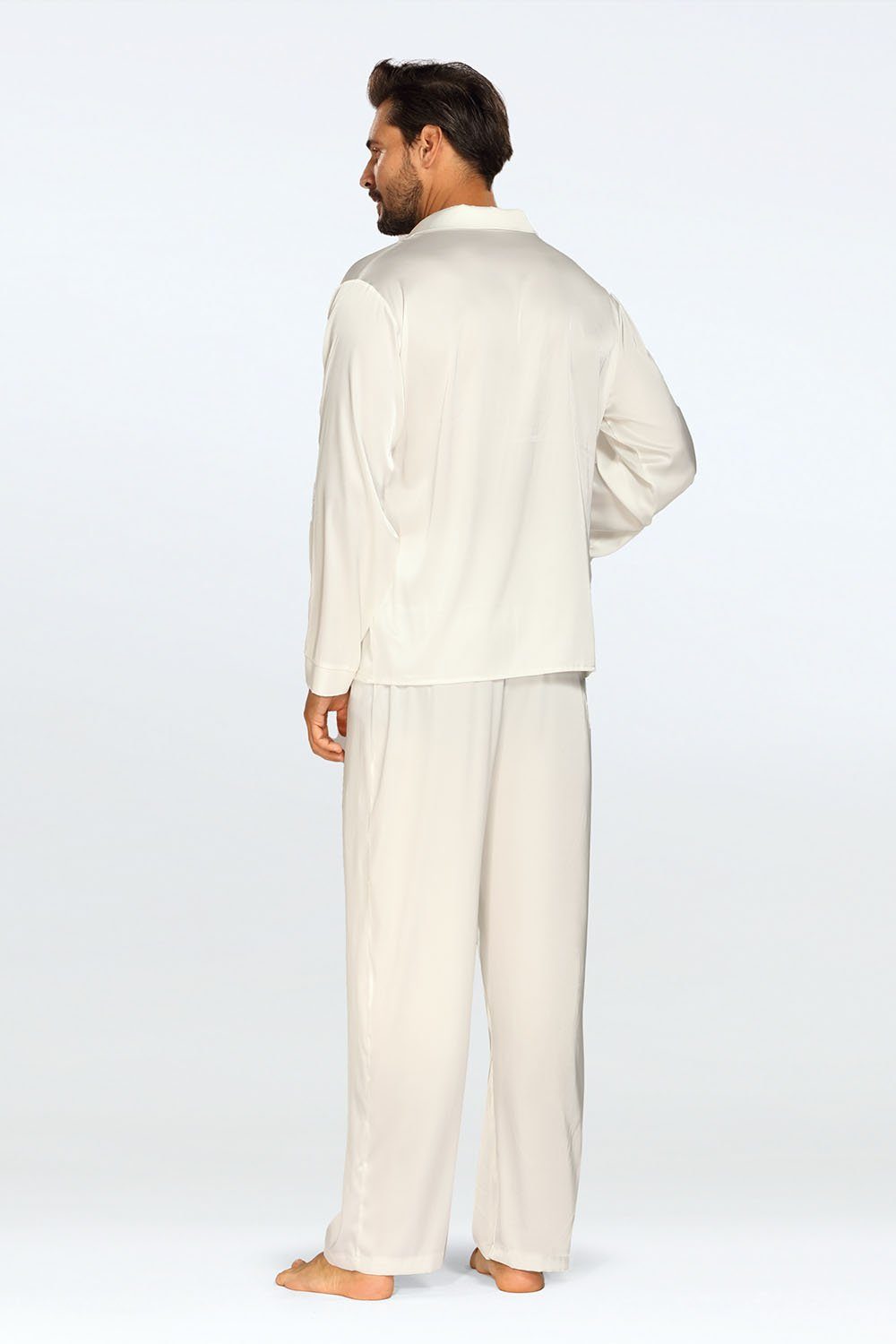 DKaren Schlafanzug Herren Satin Pyjama Schlafanzug günstig online kaufen