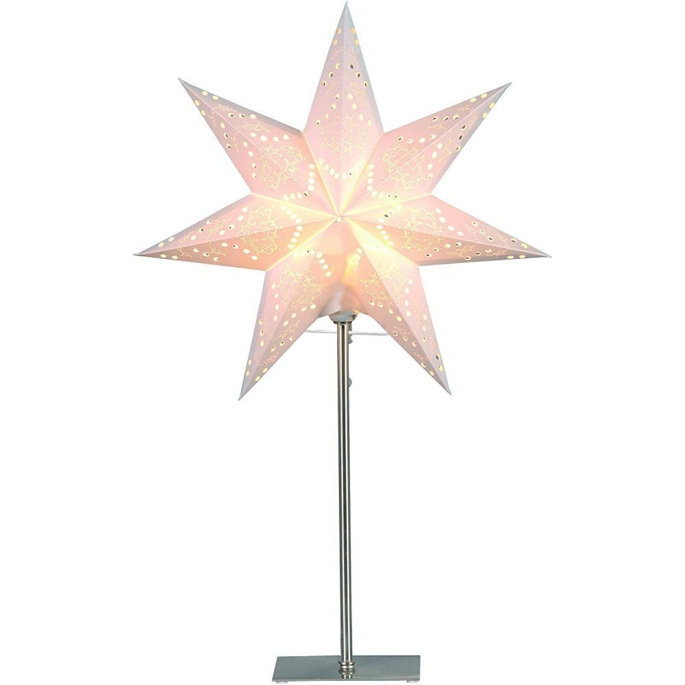 GelldG Stehlampe »Standleuchte mit Weihnachtsstern, Dekostern beleuchtet  aus Papier, 3D Fenster-Leuchtstern stehend in weiß mit Kabel, E14« online  kaufen | OTTO