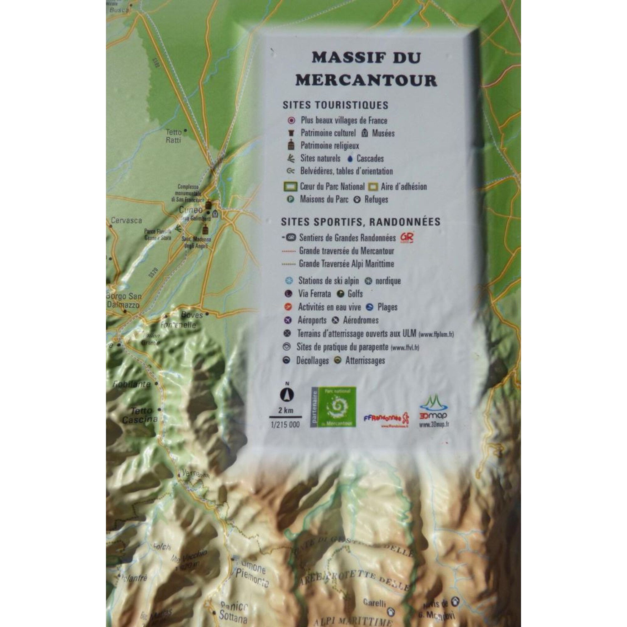 3Dmap Wandbild 3Dmap Regional-Karte Le Massif du Mercantour