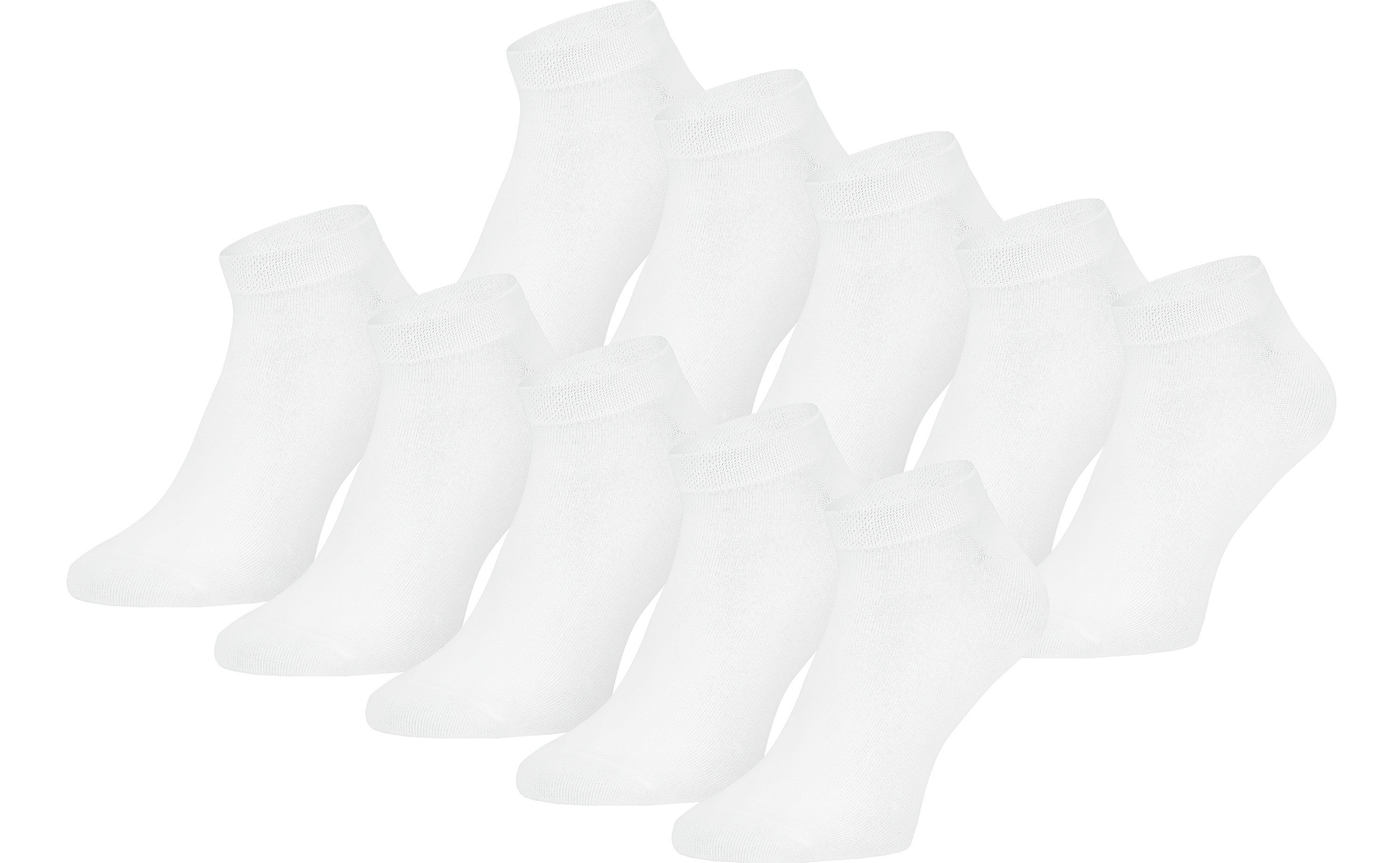 Ladeheid Socken Damen und Herren 5er 10er Pack Sneaker Socken AT004 Weiß (10 Pack)