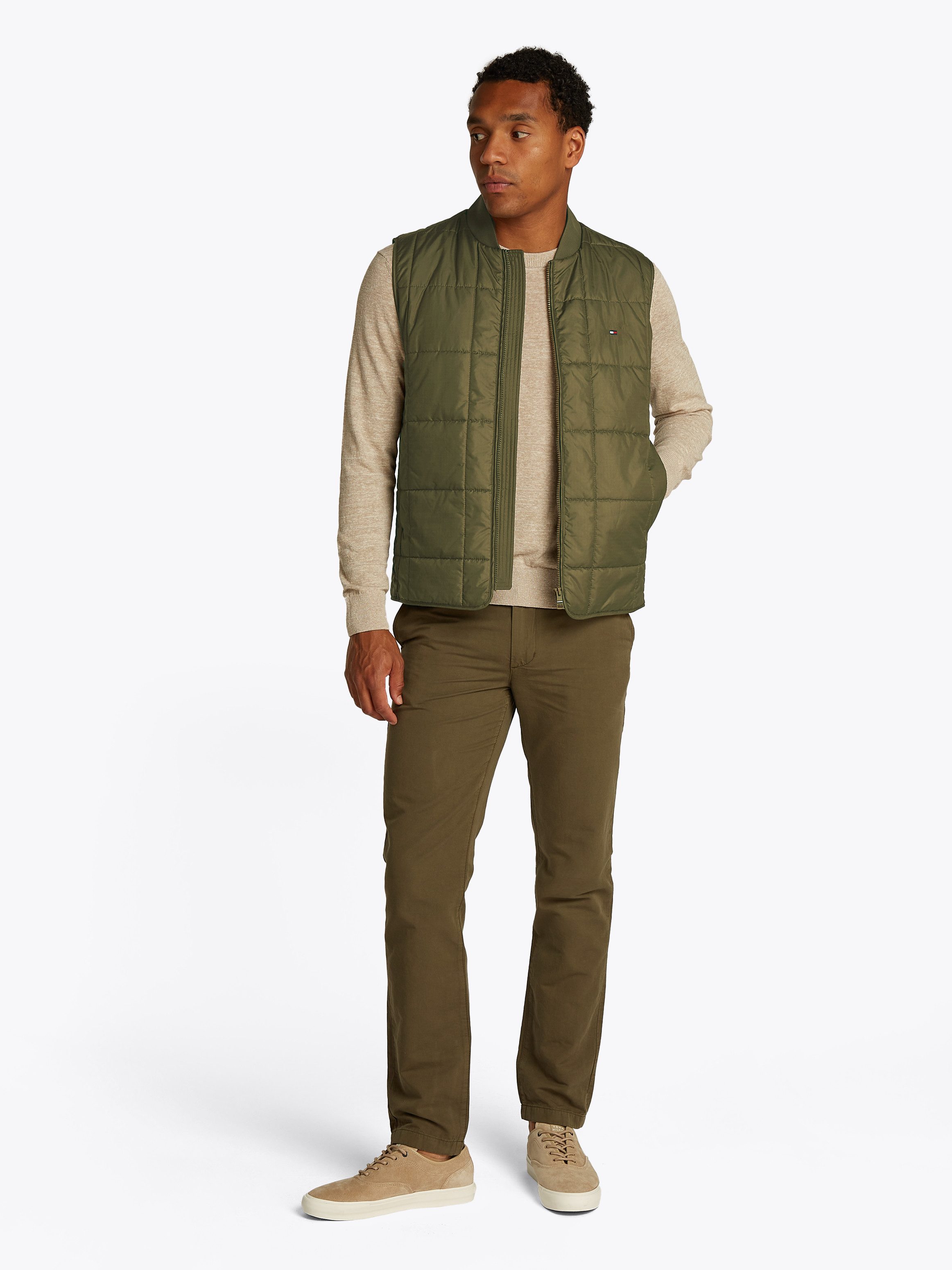Tommy Hilfiger Steppweste SQUARE QUILTED VEST Mit Rundhalsausschnitt