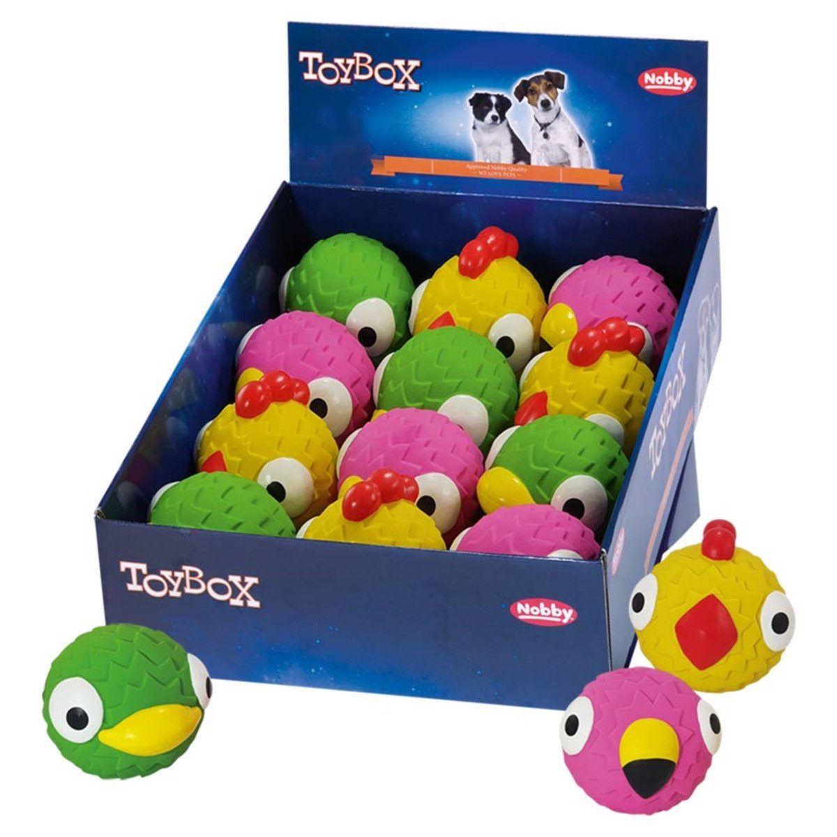 Tierquietschie Hundespielzeug Bird Faces, Latex